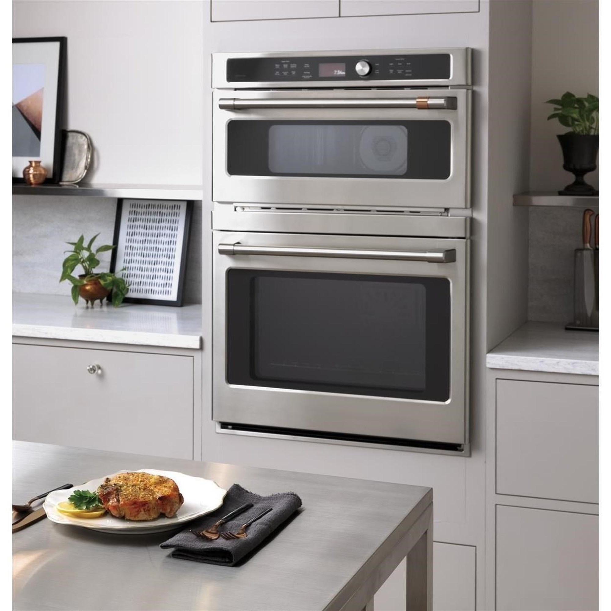 CAFE 30 Inch Double Convection Smart Electric Wall Oven - CTD90FP2NS1