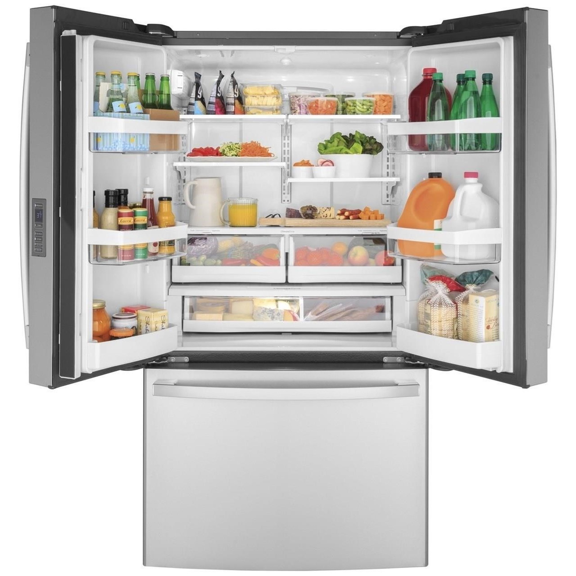 GE Appliances GWE23GYNFS GE® ENERGY STAR® 23.1 Cu. Ft. Counter-Depth  French-Door Refrigerator, Furniture and ApplianceMart