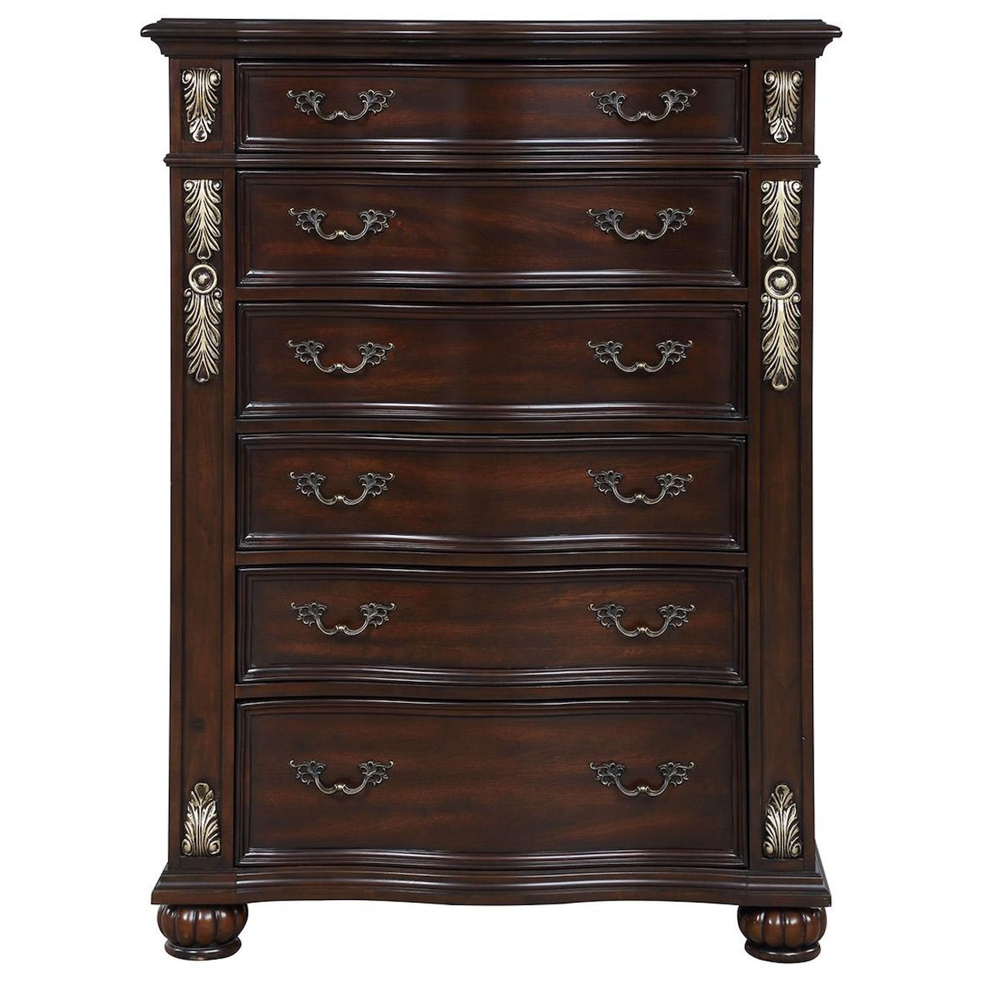 New Classic Maximus B1754-070 6-Drawer Chest with Felt-Lined 