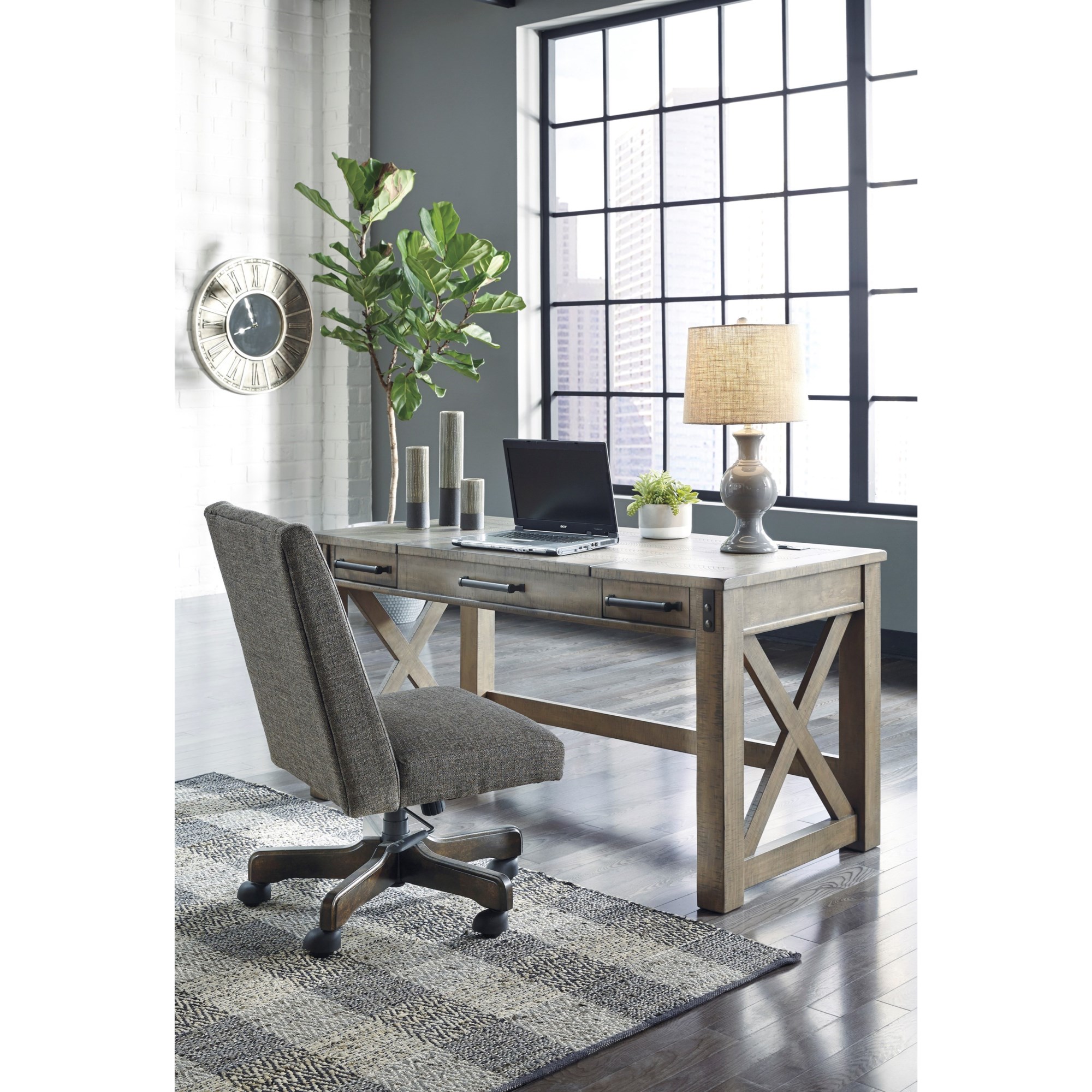 Benchcraft Aldwin 388433 Home Office Lift Top Desk/Standing Desk