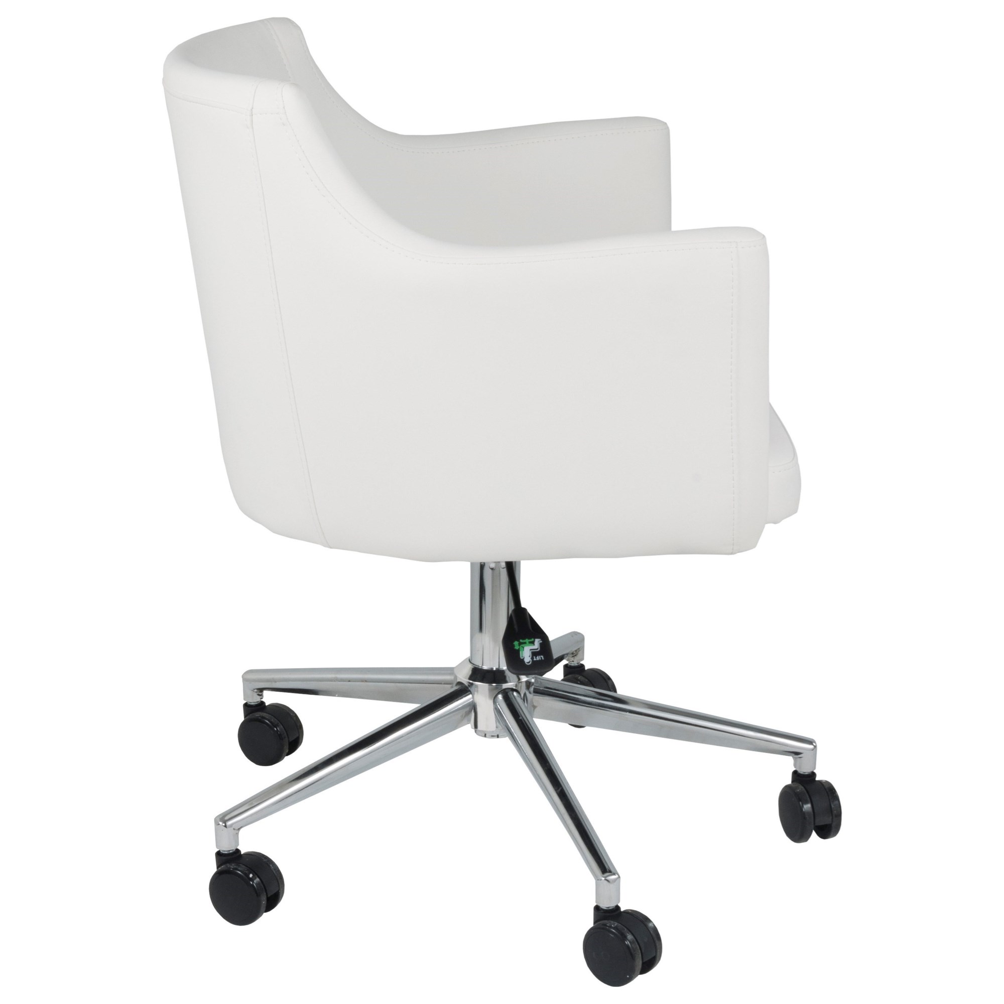 Tangkula Computer Desk Chair Adjustable Office Chair Swivel Vanity Chair  White