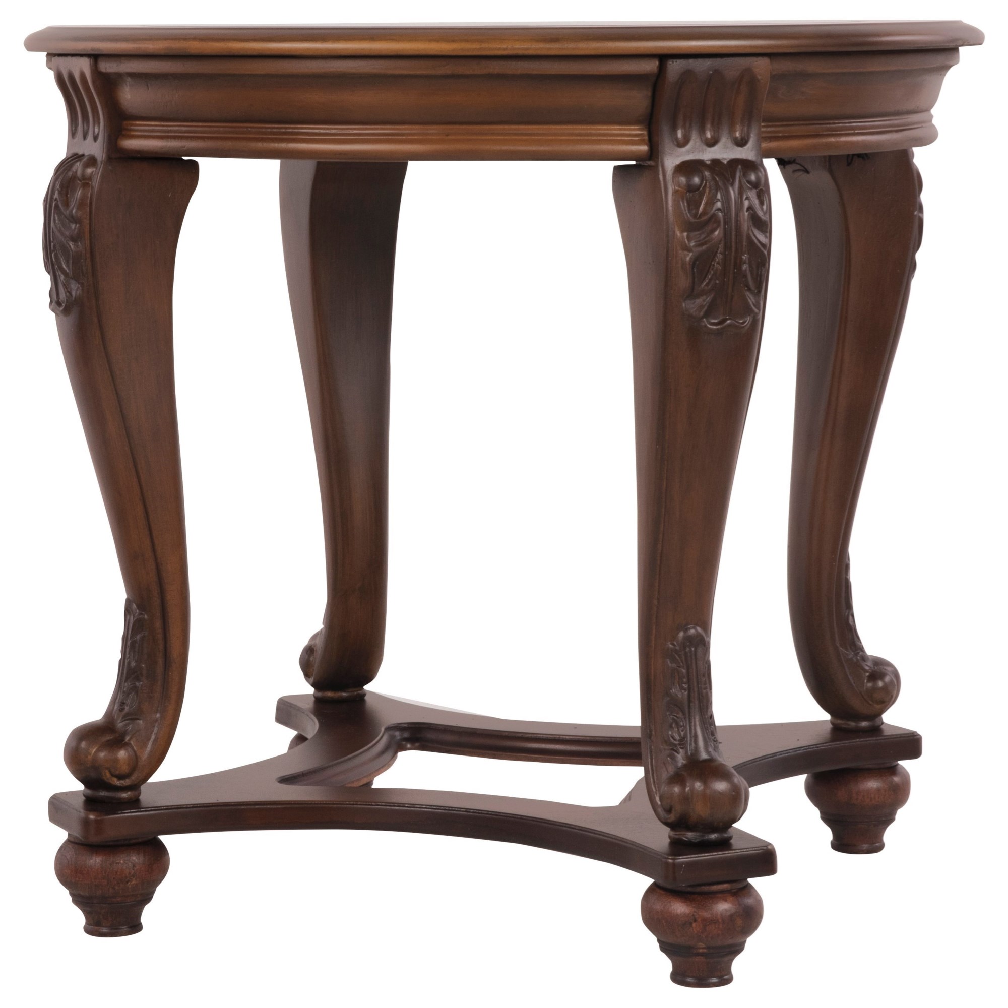Signature Design by Ashley Norcastle 210-11606-9 Round End Table With Glass  Top, Furniture Fair - North Carolina
