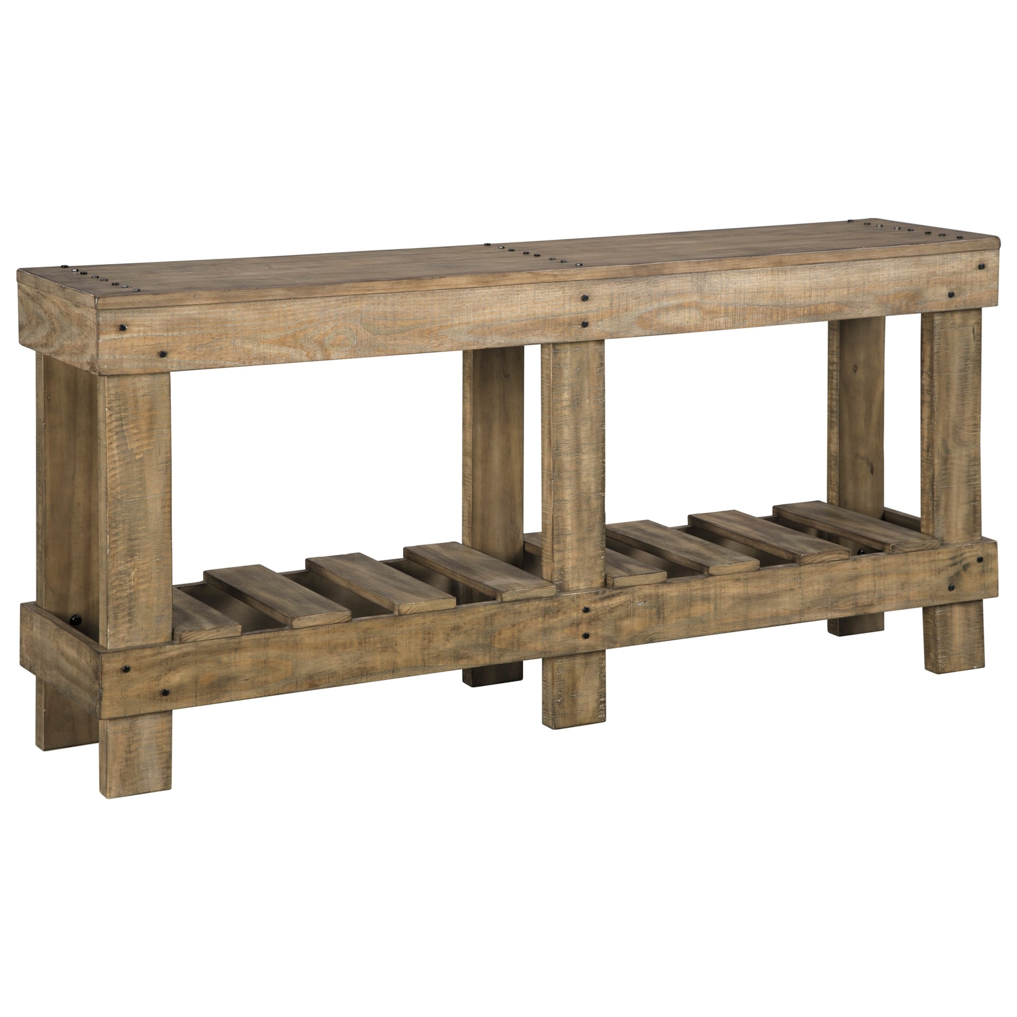 Signature Design by Ashley Susandeer A4000219 Solid Wood Rustic Console
