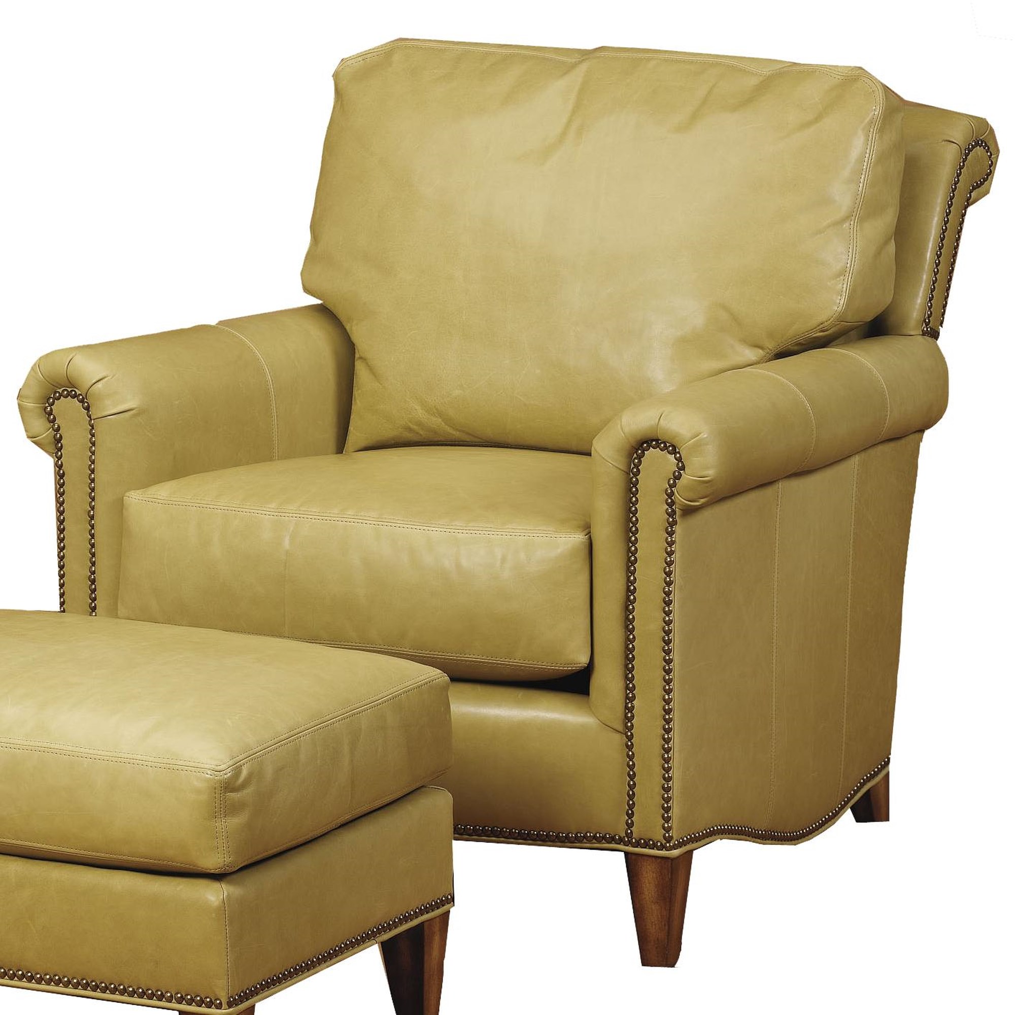 Empierre Beige Fabric Club Chair and Ottoman