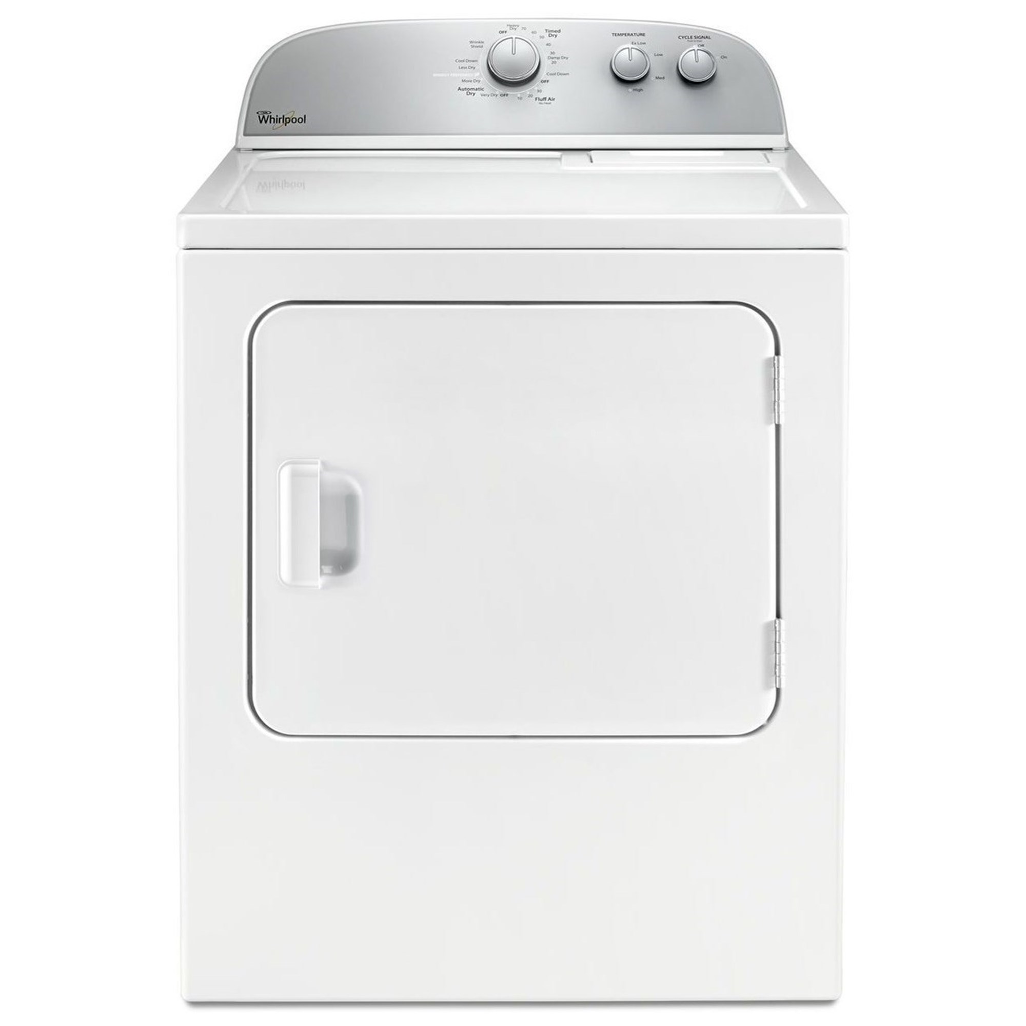 Whirlpool WED4985EW 5.9 cu. ft. Top Load Electric Dryer with Flat Back  Design, Westrich Furniture & Appliances