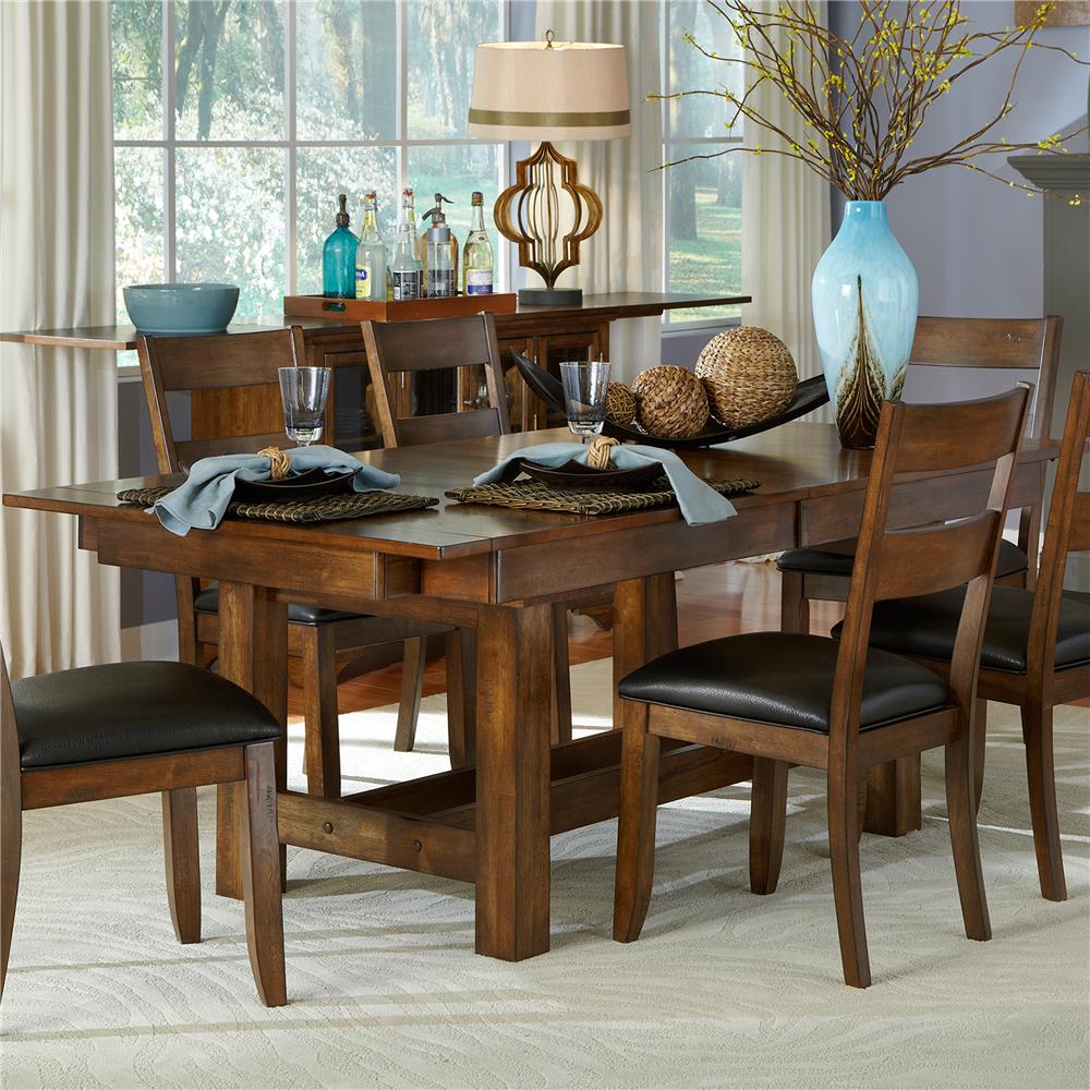 Dining room table with built in leaf sale