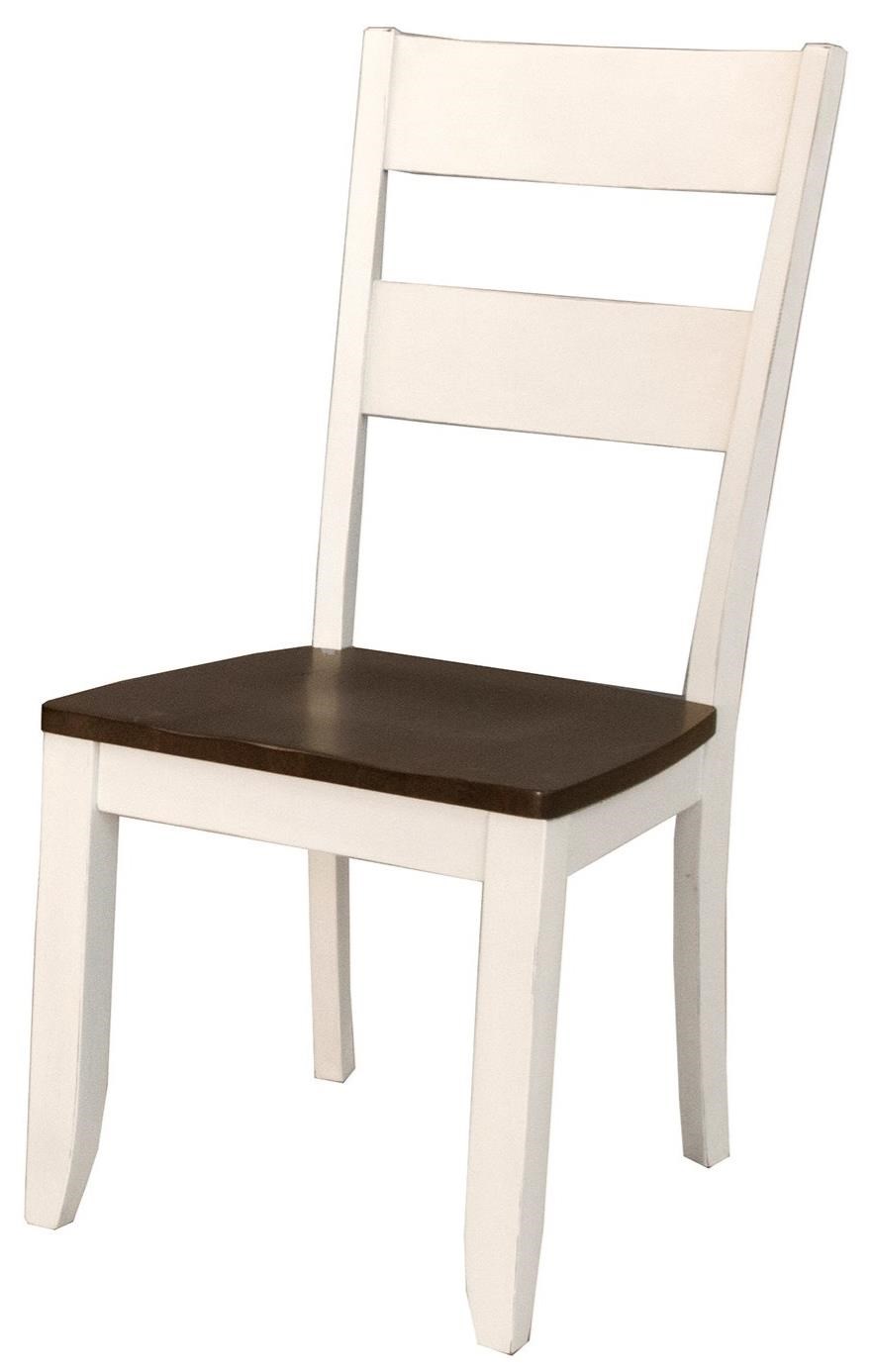 AAmerica Mariposa MRPCO255K Two Tone Ladder Back Side Chair