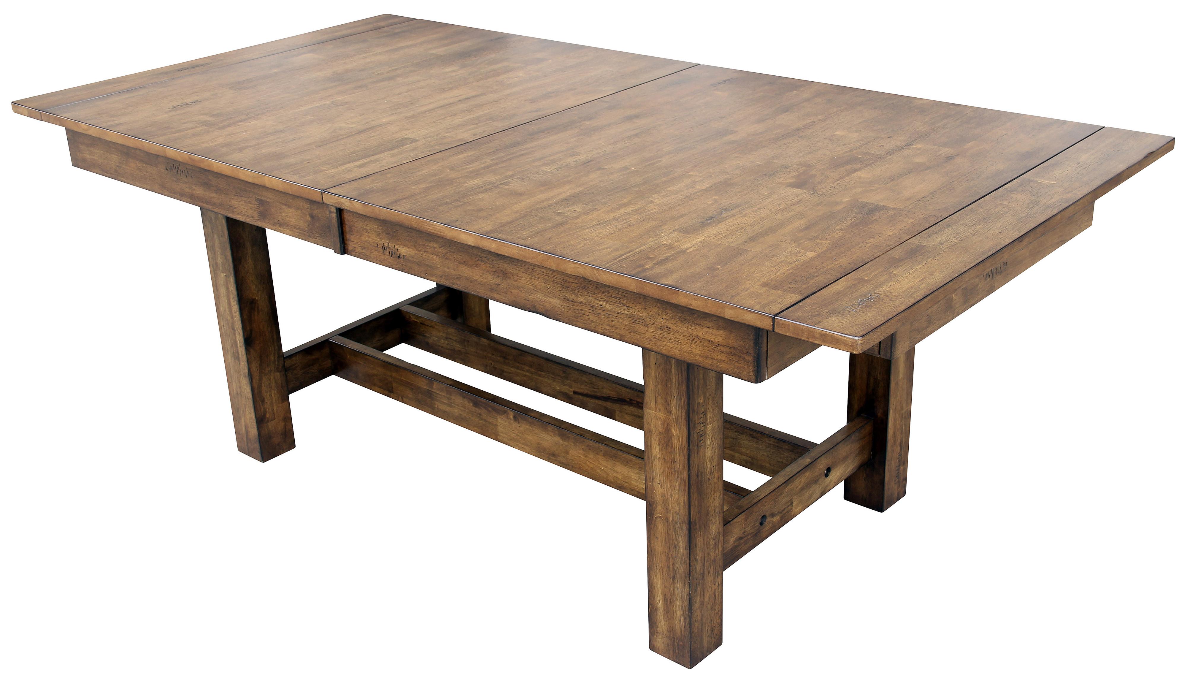 Trestle table with clearance leaves