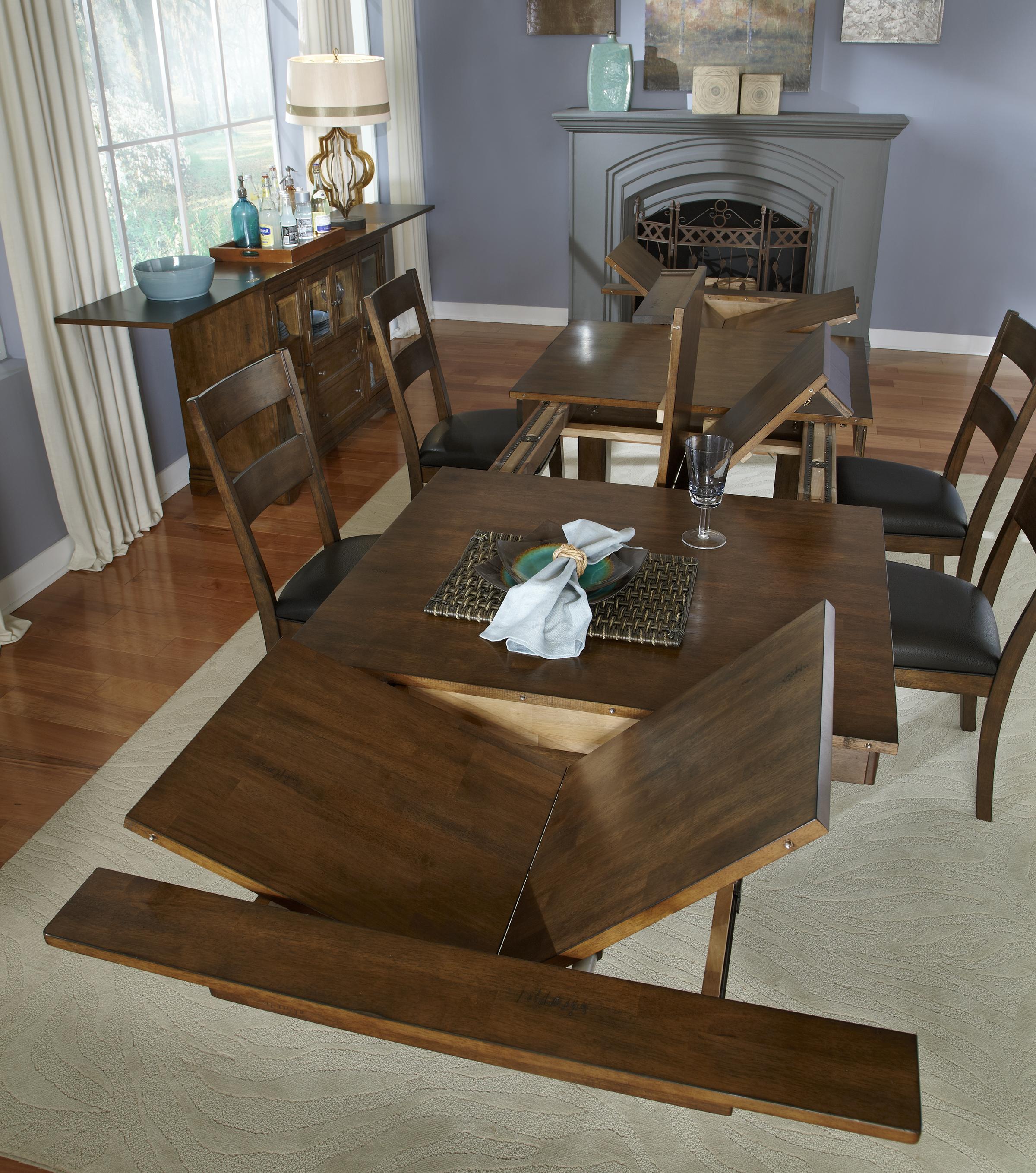 Trestle table sales with leaves