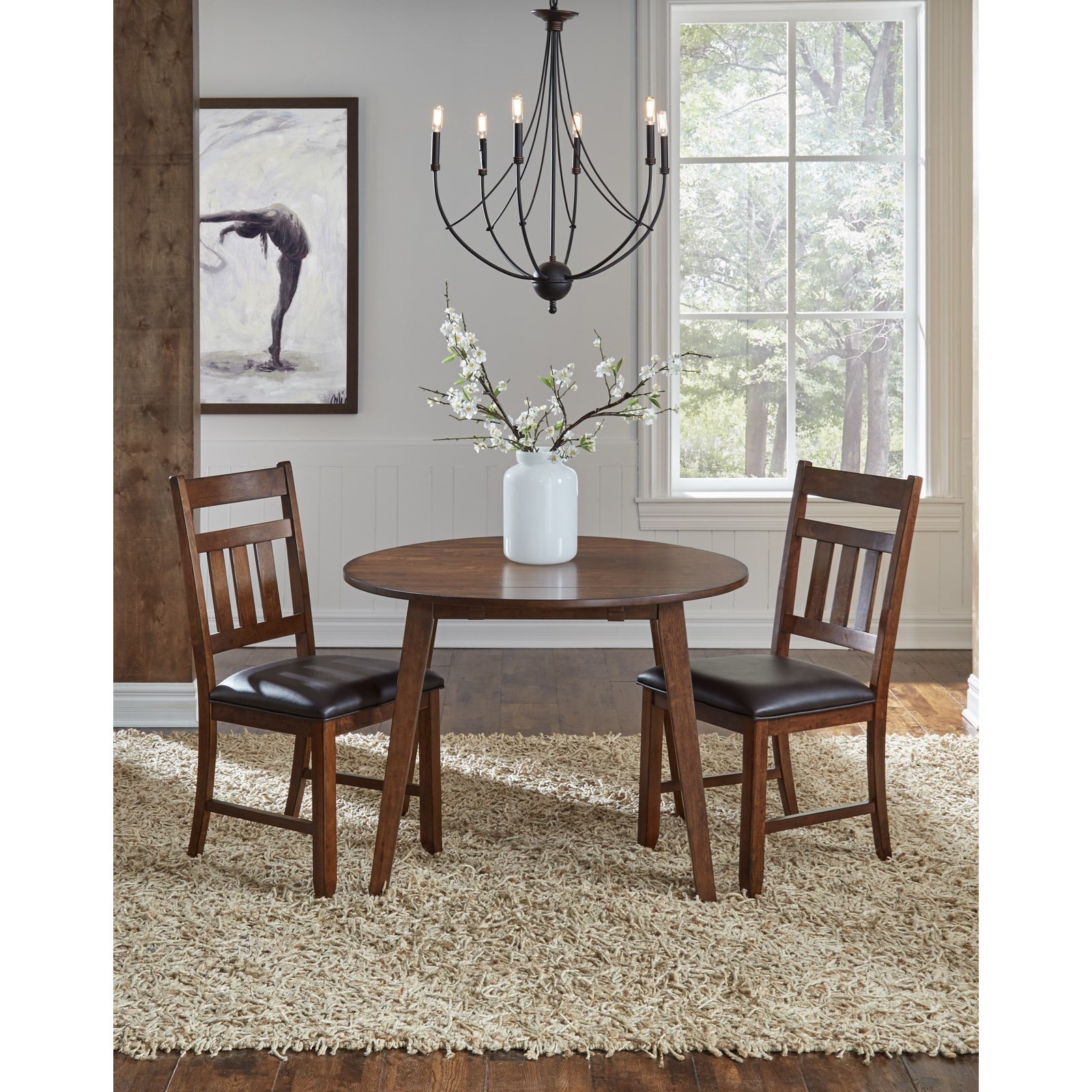 Mainstays drop leaf round dining best sale table
