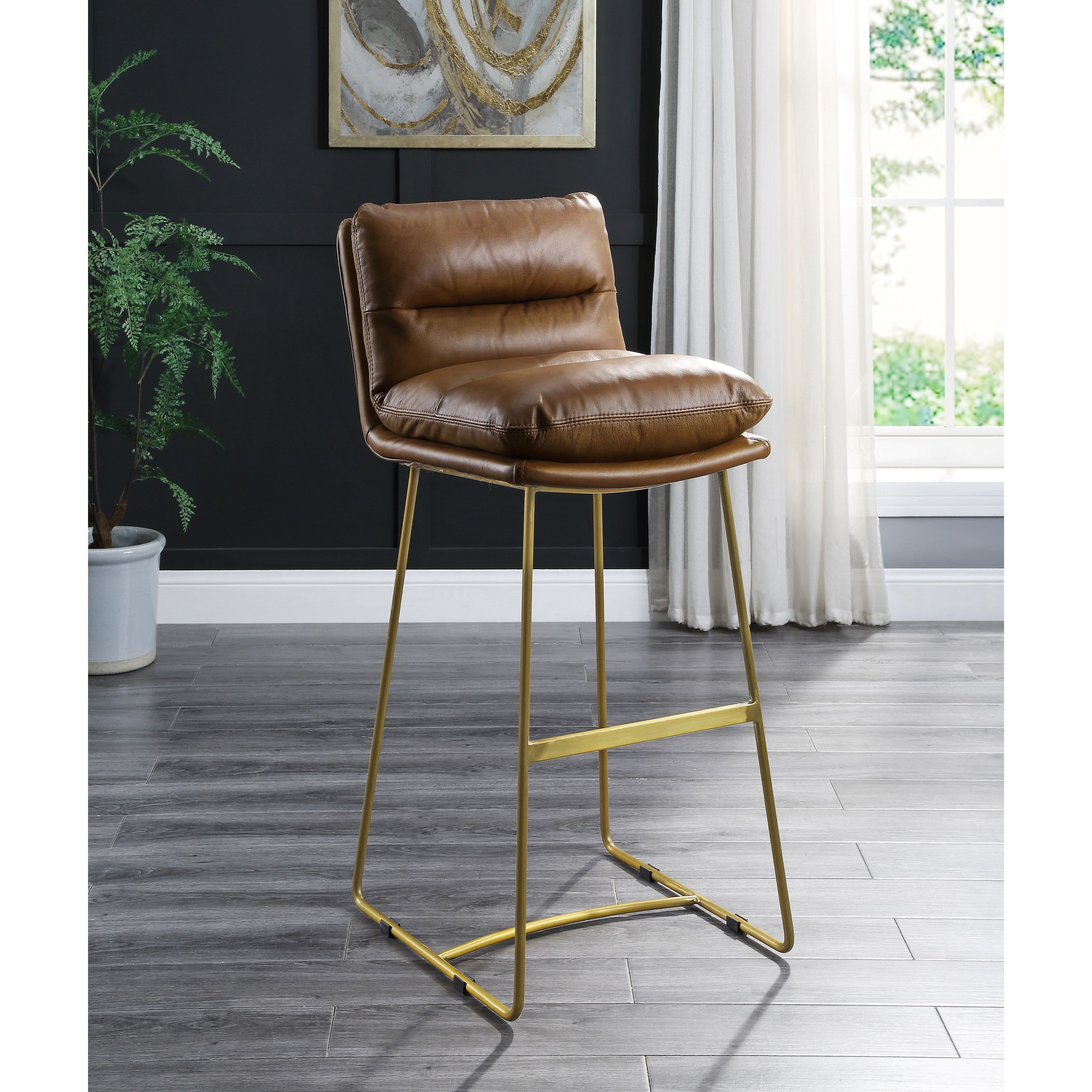 Top grain sales leather bar stools