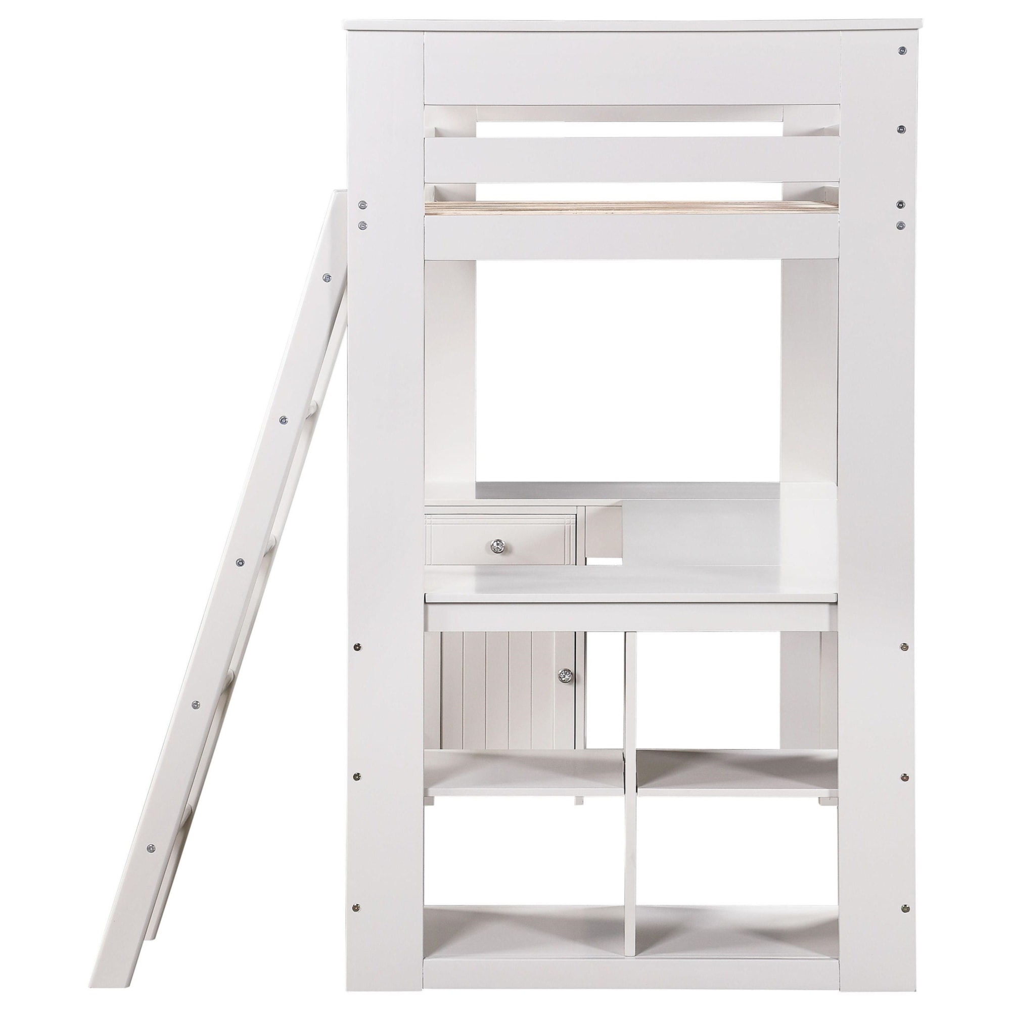 Acme Furniture Ambar 38065 Twin Loft Bunk Bed with Chest, Desk