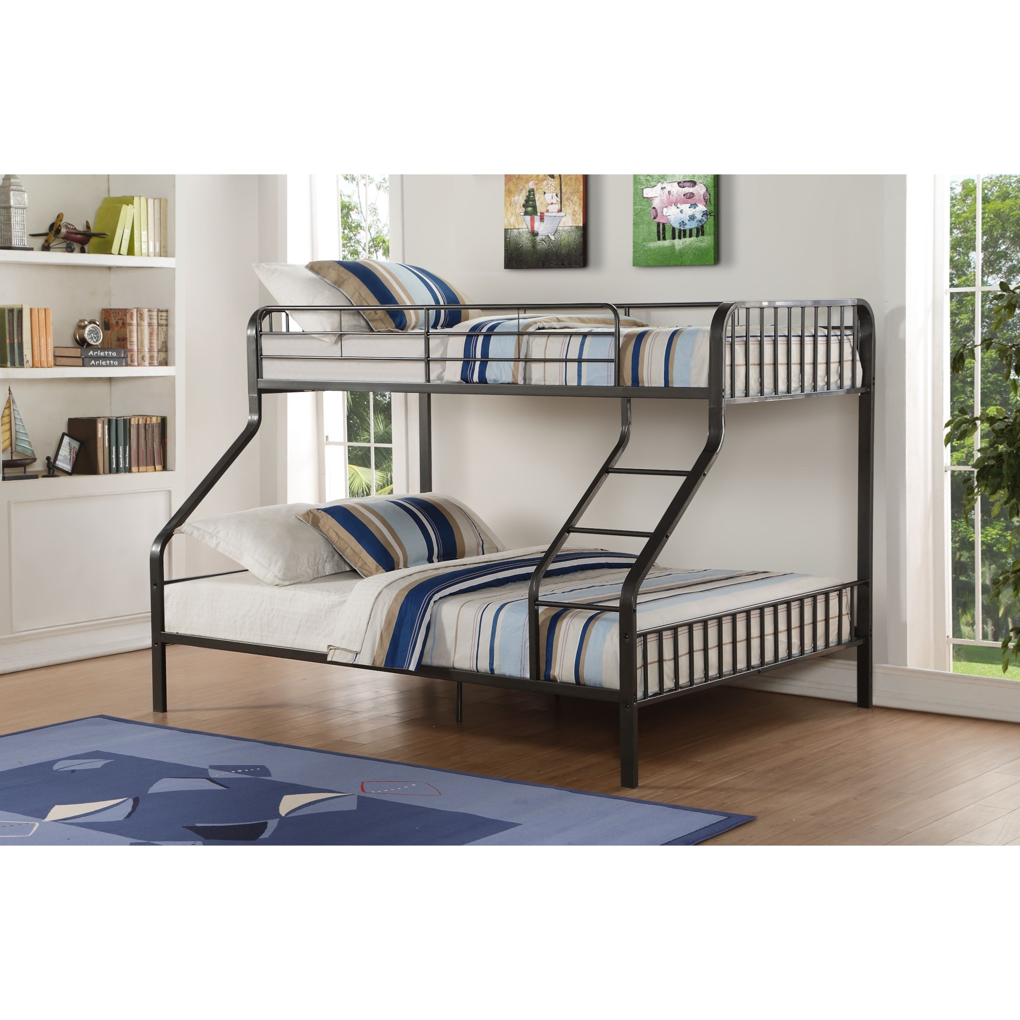 Acme Furniture Caius 37605 Metal Twin XL over Queen Bunk Bed A1