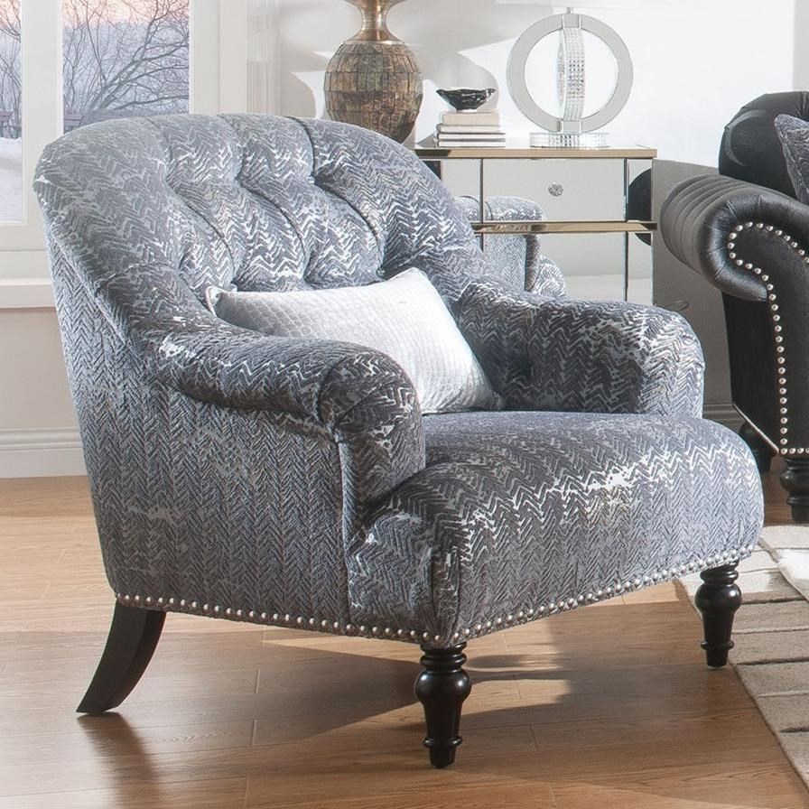 Acme top accent chair