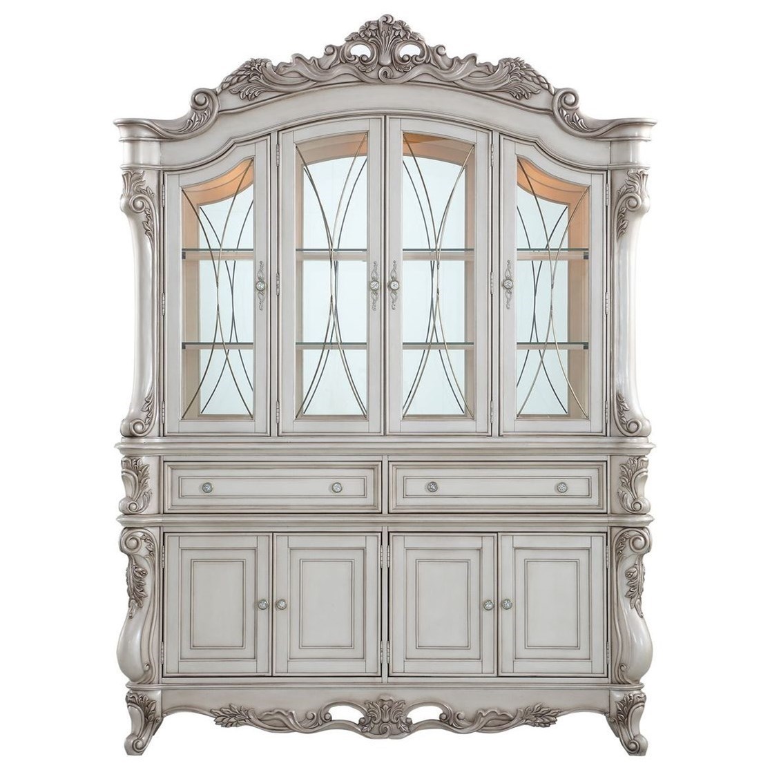 White and hot sale wood hutch
