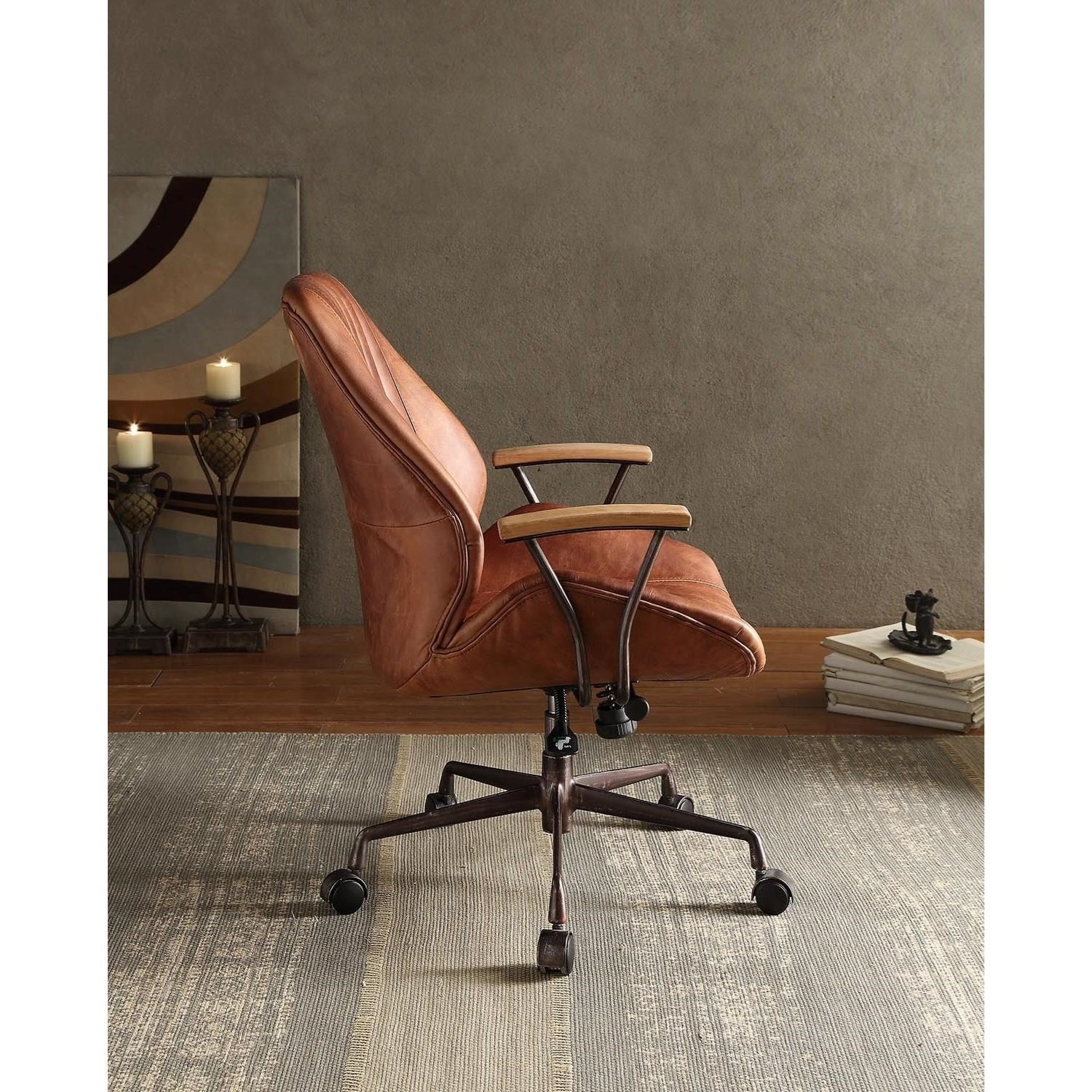 Leather industrial office chair sales