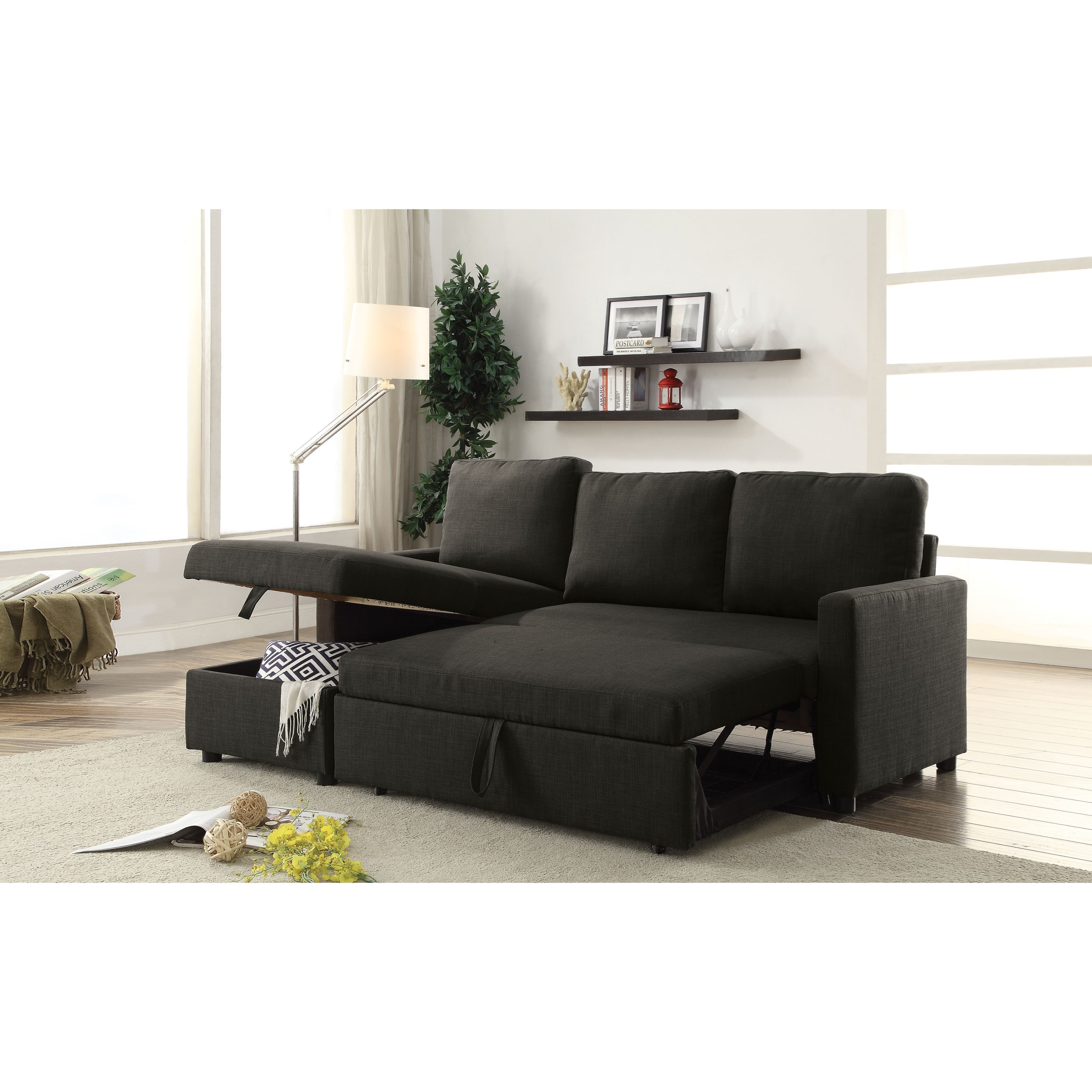 Acme Furniture Hiltons 52300 Contemporary Sectional Sleeper Sofa