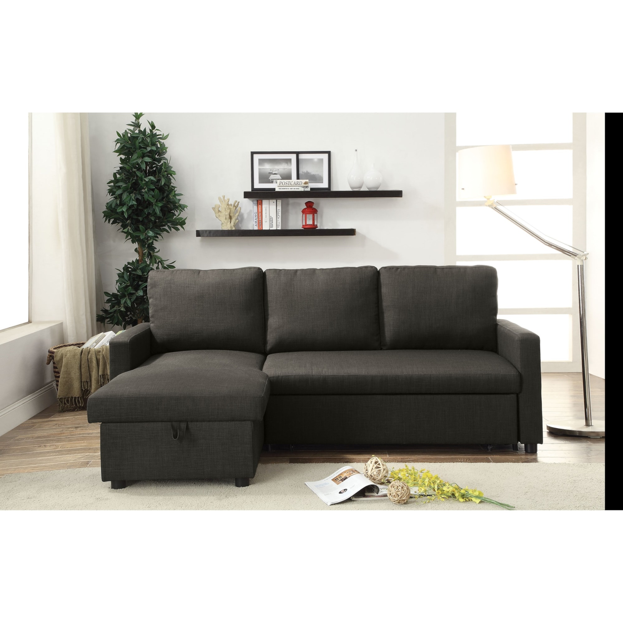 Acme Furniture Hiltons 52300 Contemporary Sectional Sleeper Sofa with