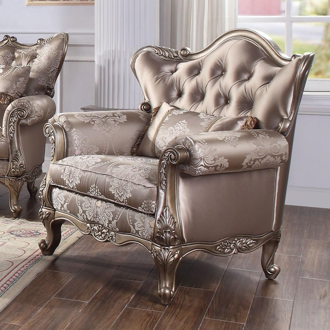 Acme Furniture Jayceon 54867 Traditional Tufted Accent Chair with
