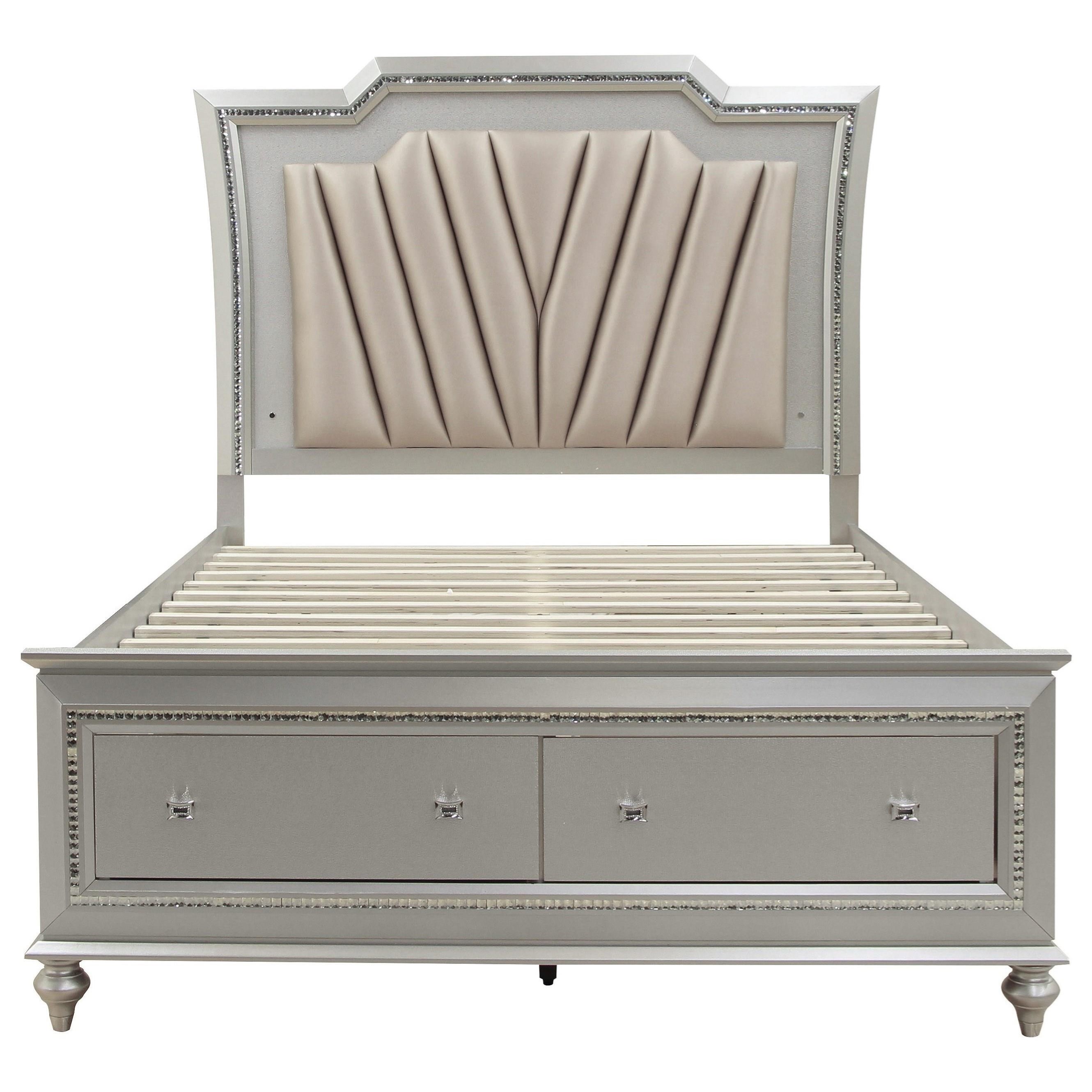 Acme Furniture Kaitlyn 27227EK Glam Eastern King Bed LED HB