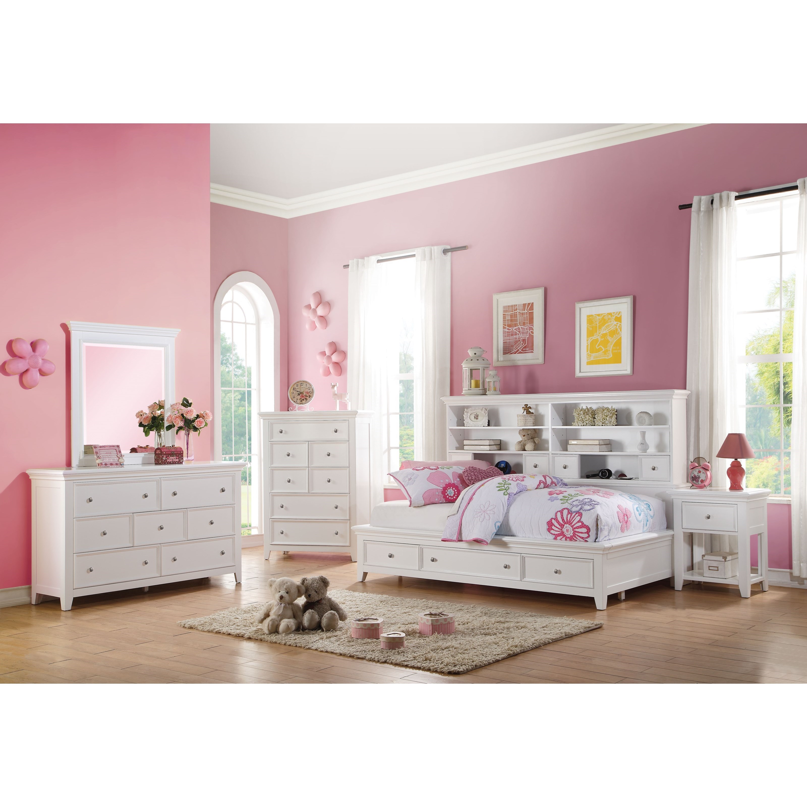 Acme Furniture Lacey 30590T Casual Twin Daybed with Bookcase and Footboard  Storage | Carolina Direct | Bed - Daybed