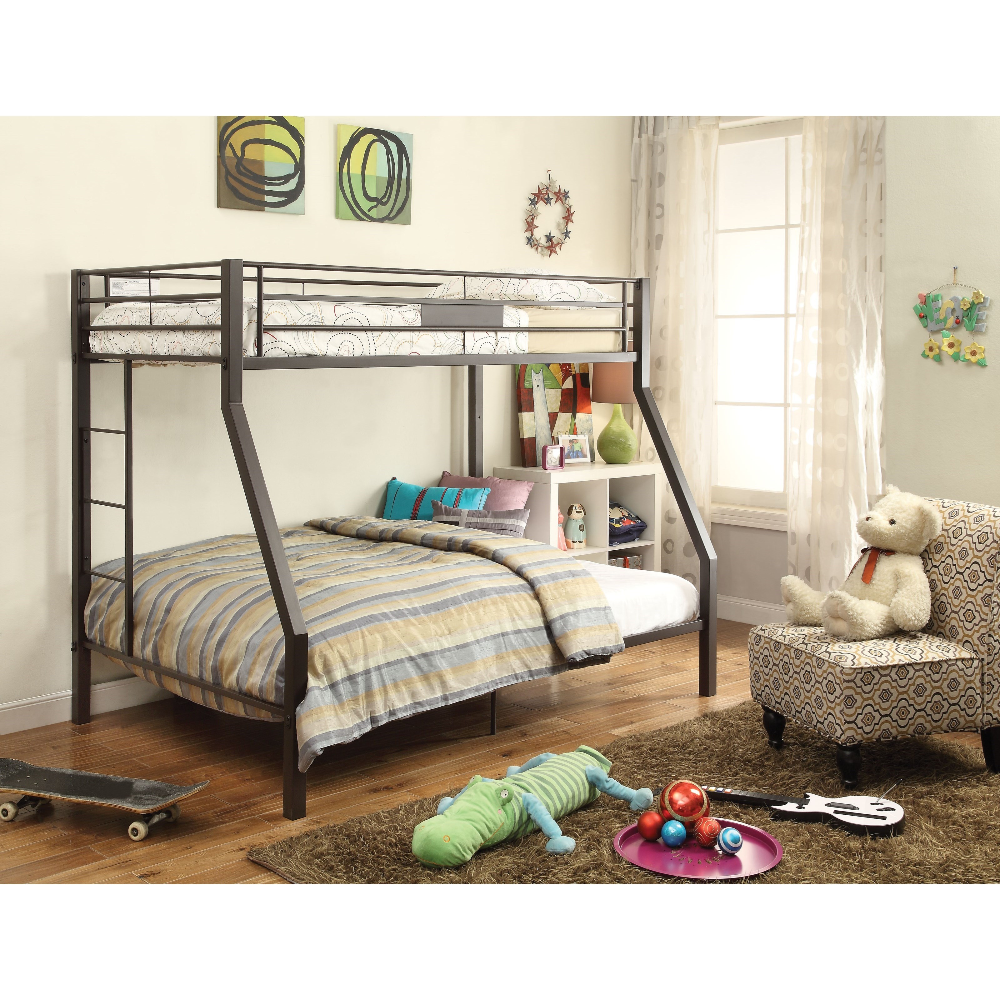 Acme limbra full xl store over queen bunk bed