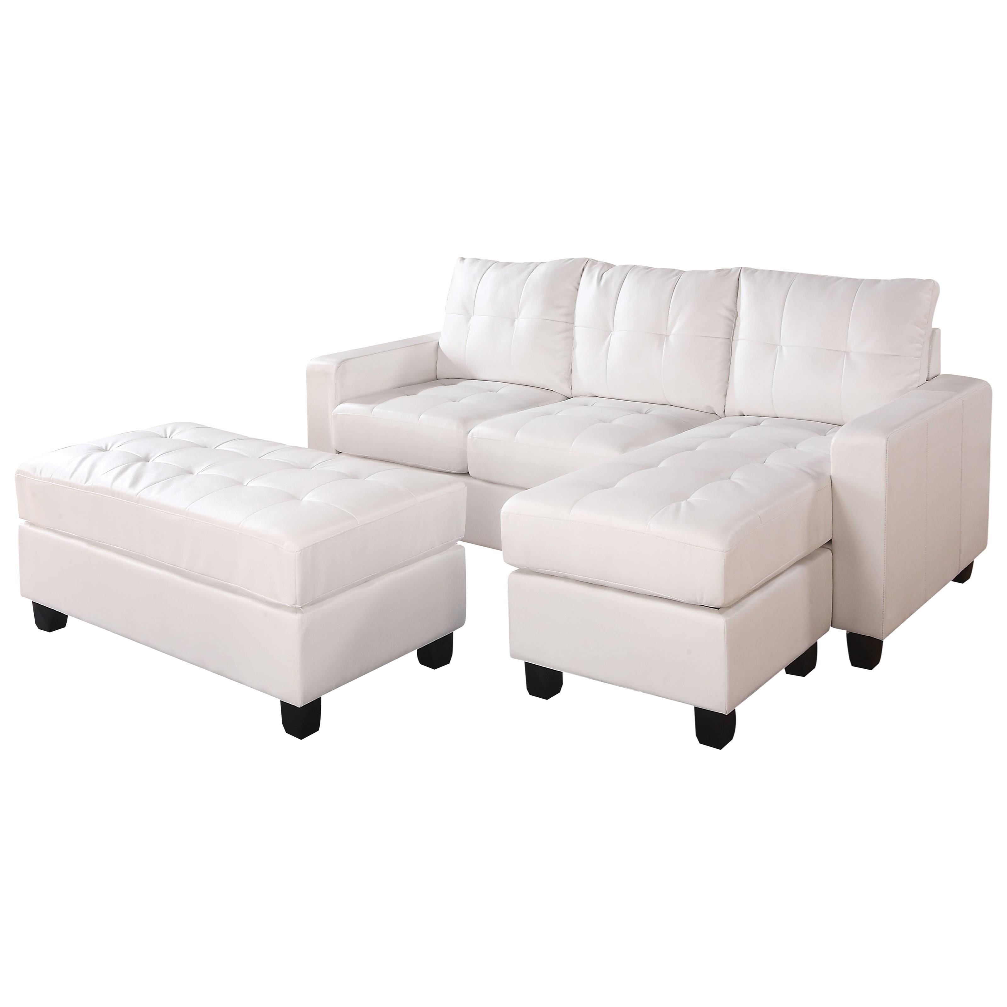 Acme lyssa sectional hotsell sofa with ottoman