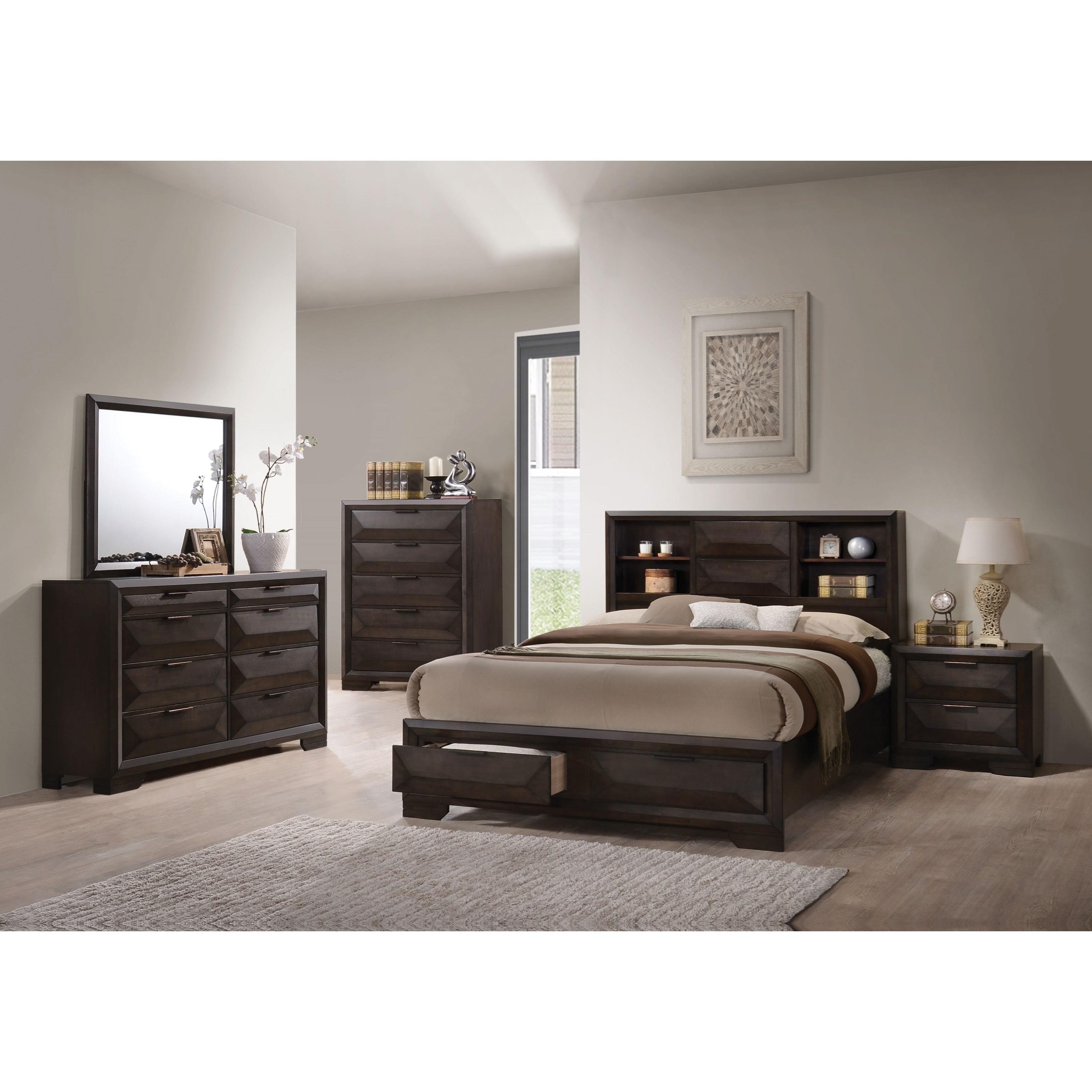 Acme Furniture Merveille 22870Q Transitional Queen Bookcase Bed