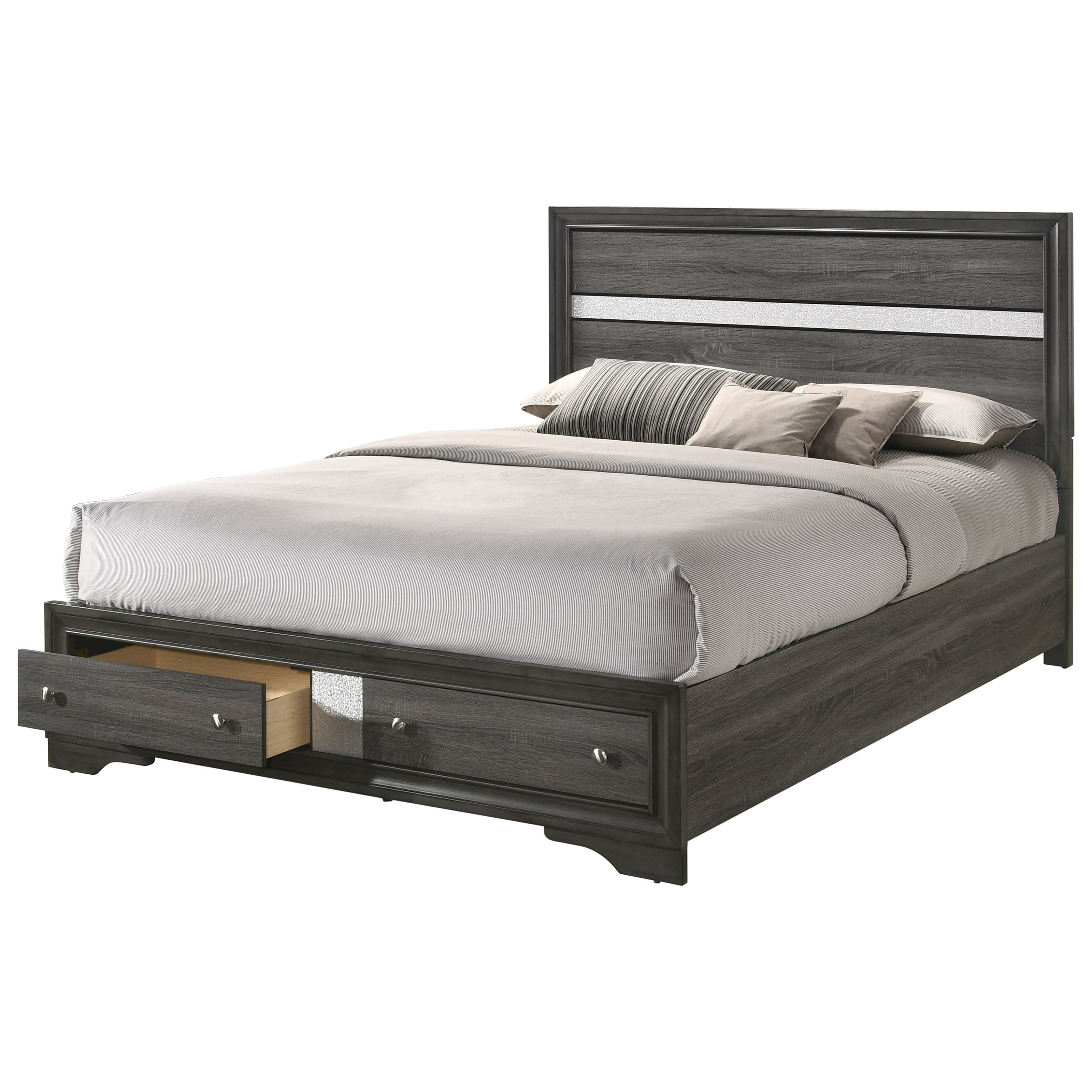 Acme naima white queen on sale bed with storage