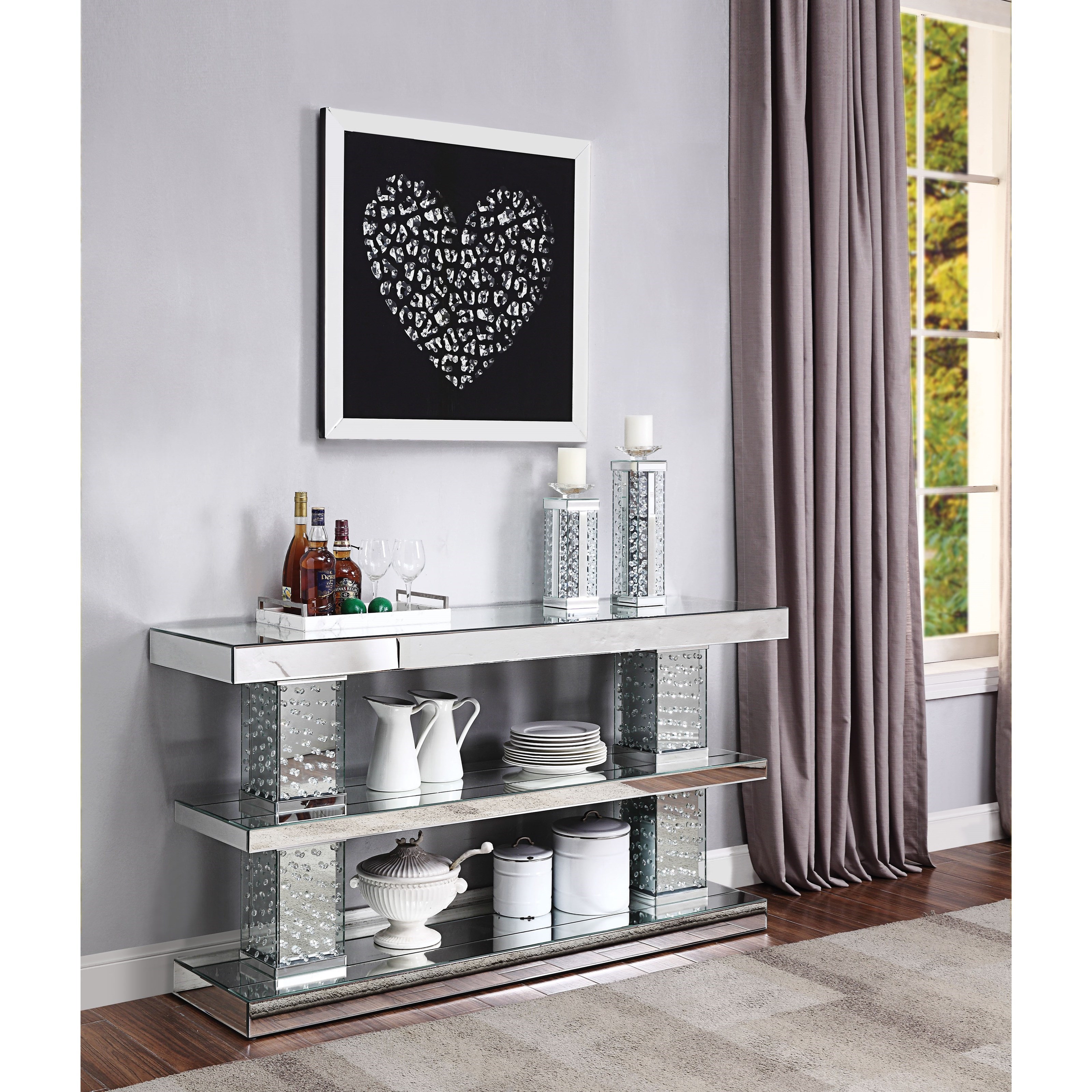Glam sofa table sales
