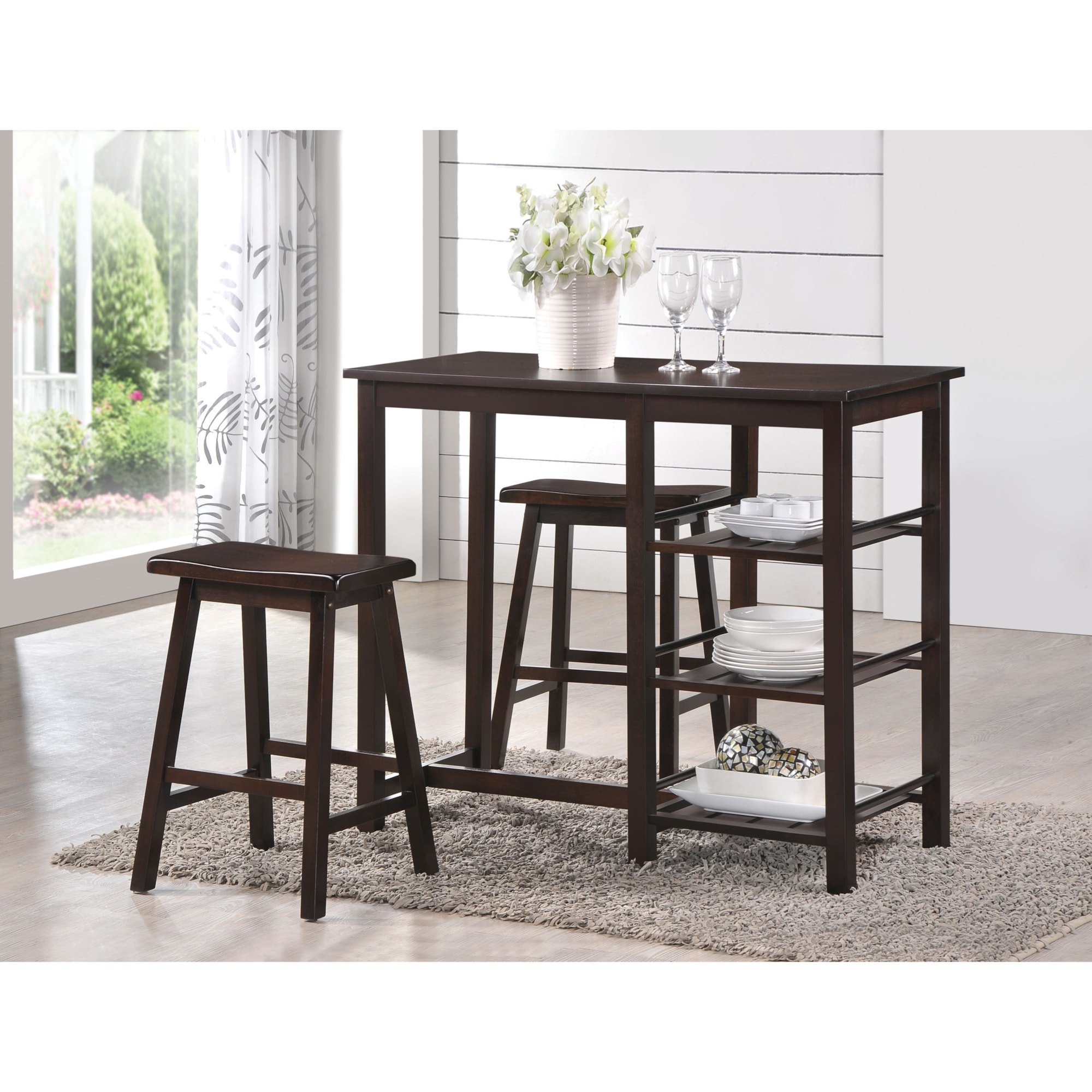 Acme Furniture Nyssa 73050 2 Piece Counter Height Table Set Value