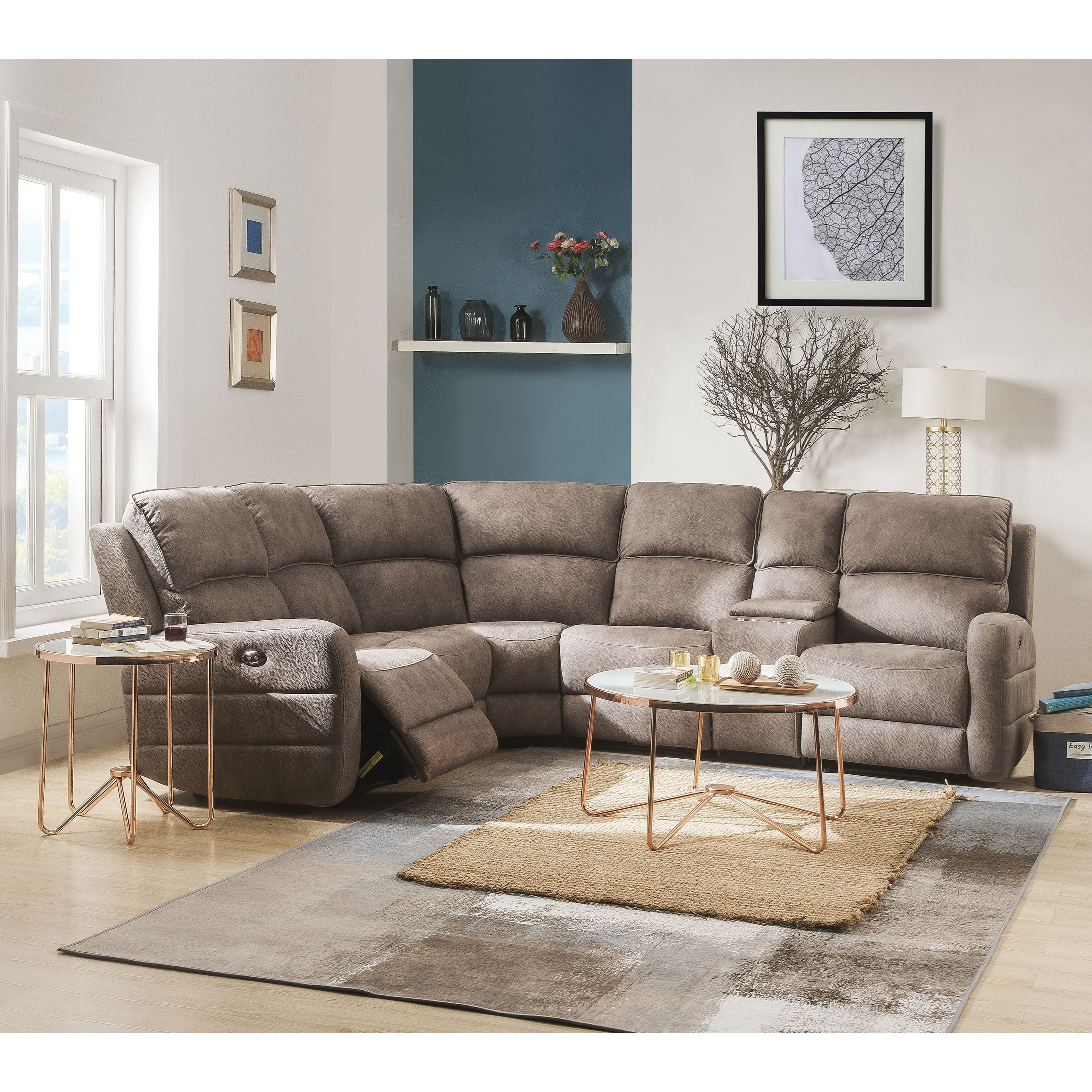 Couch with built in recliner shop