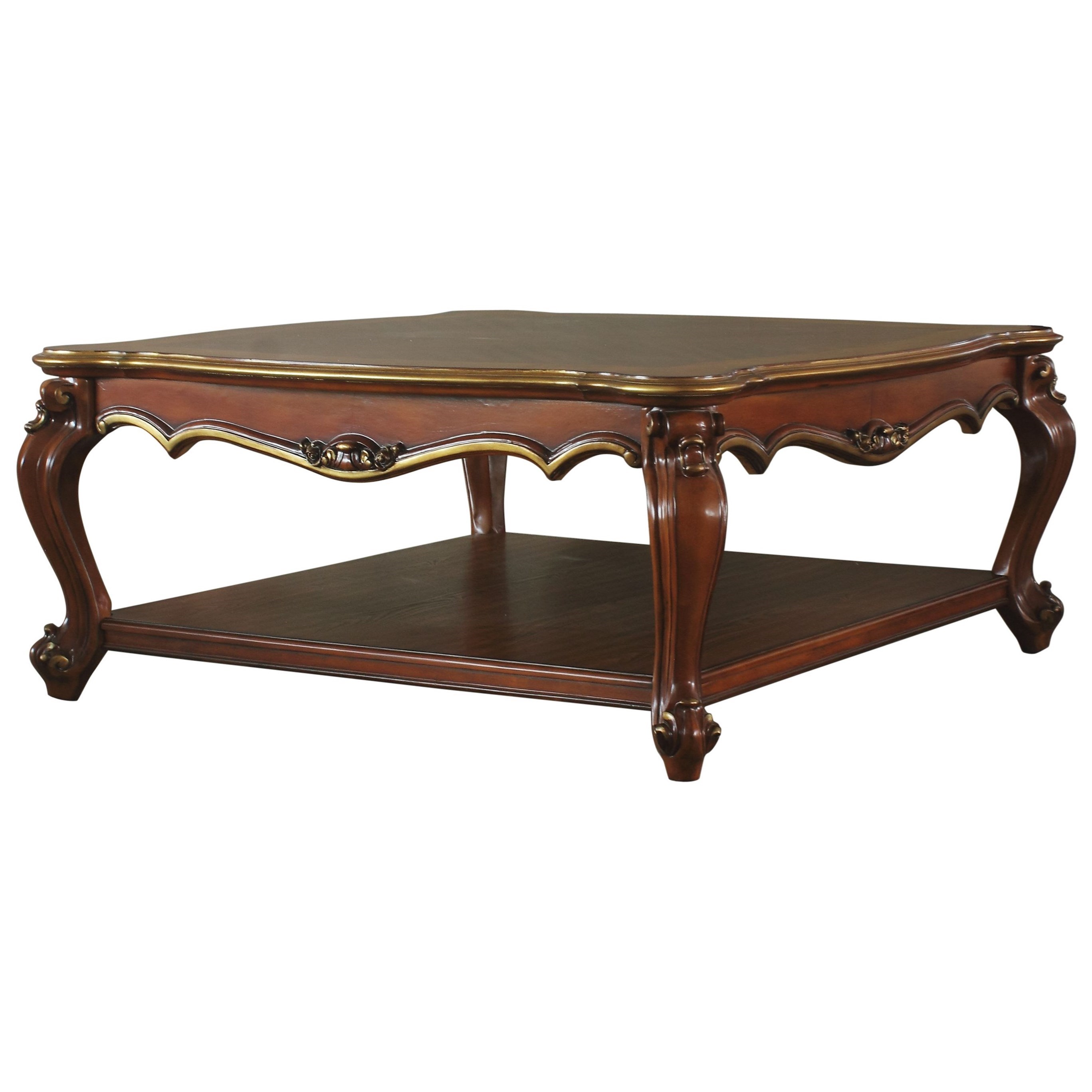 Square mahogany shop coffee table