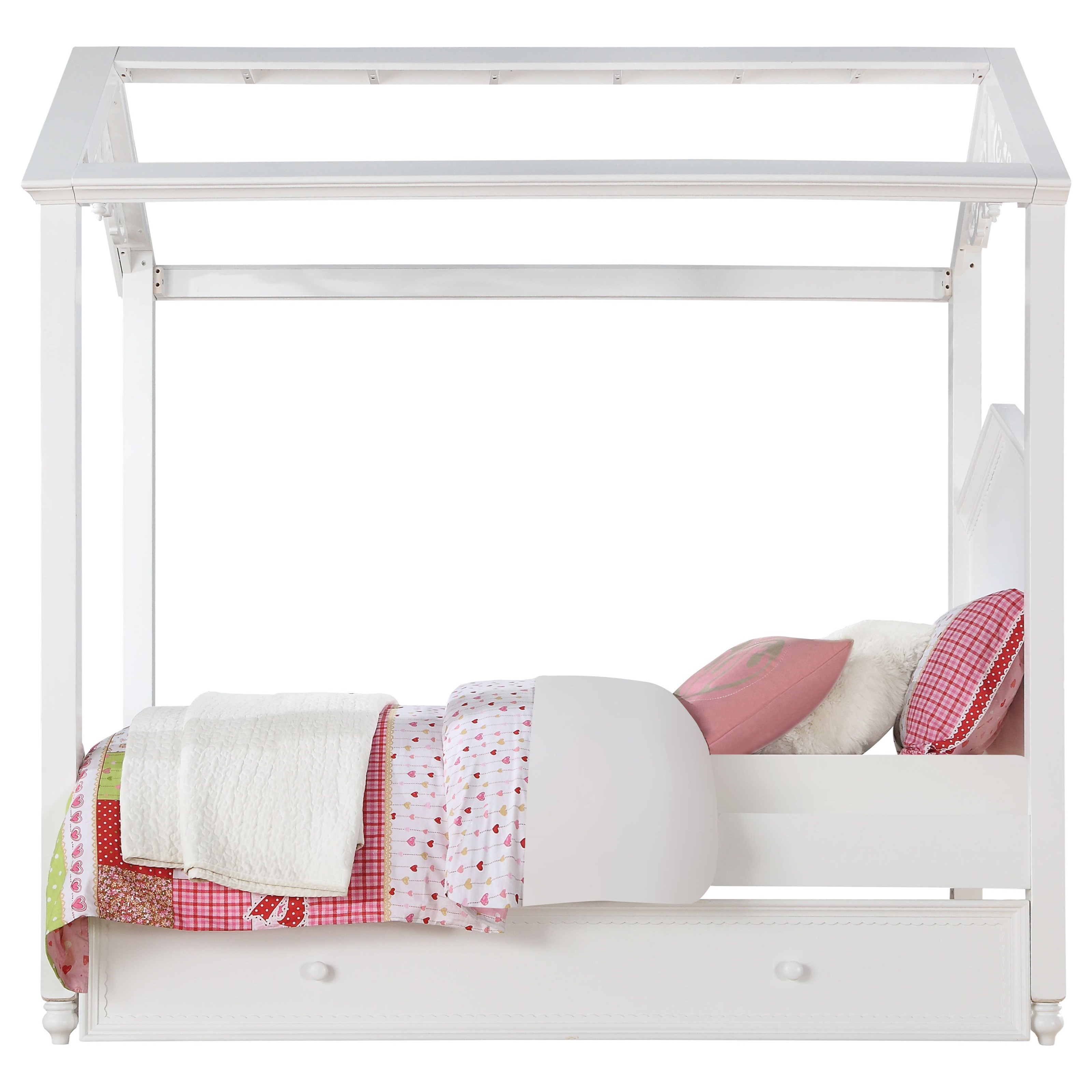 Acme Furniture Rapunzel 37350T Cottage Twin Canopy Bed Value
