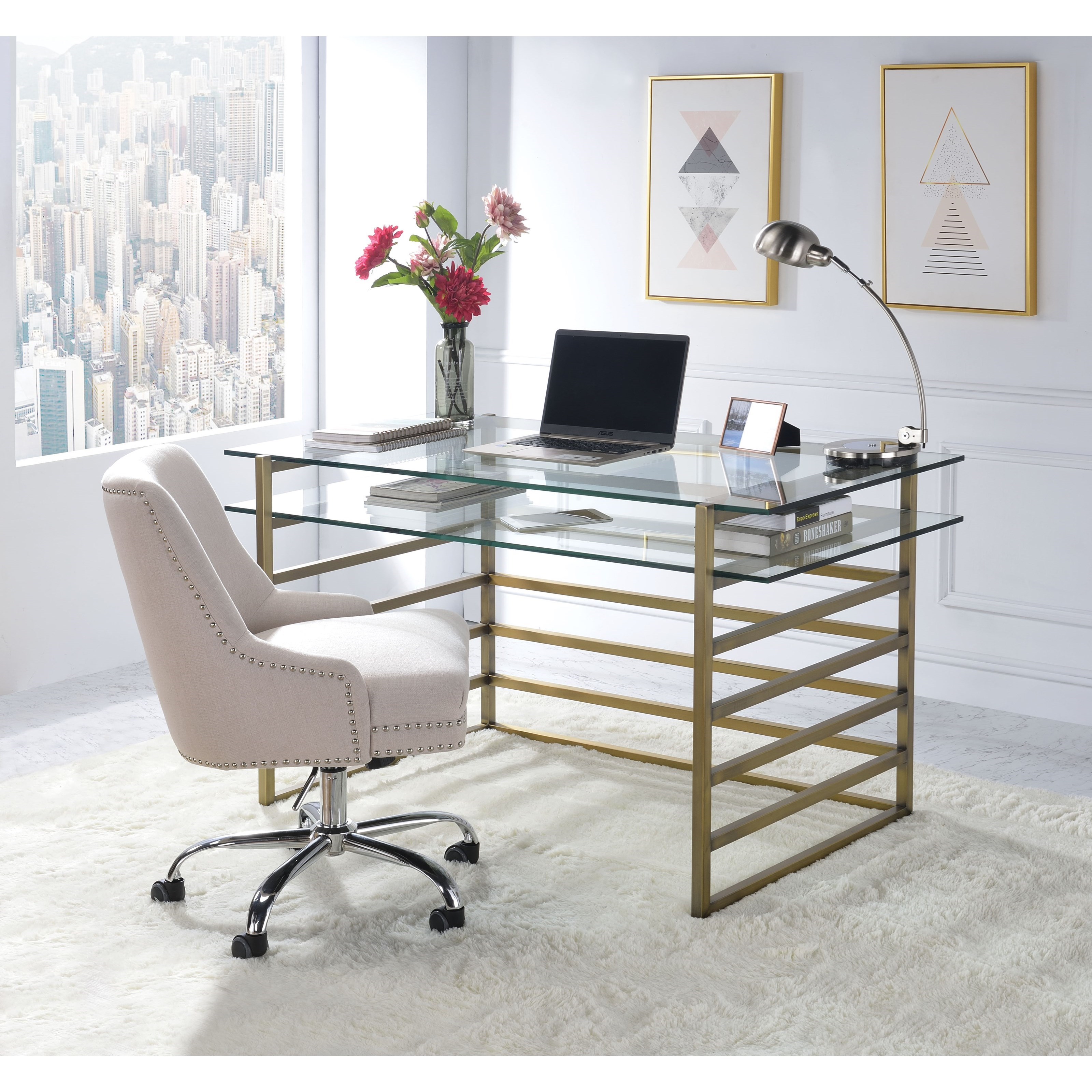 Stoughton sales glass desk