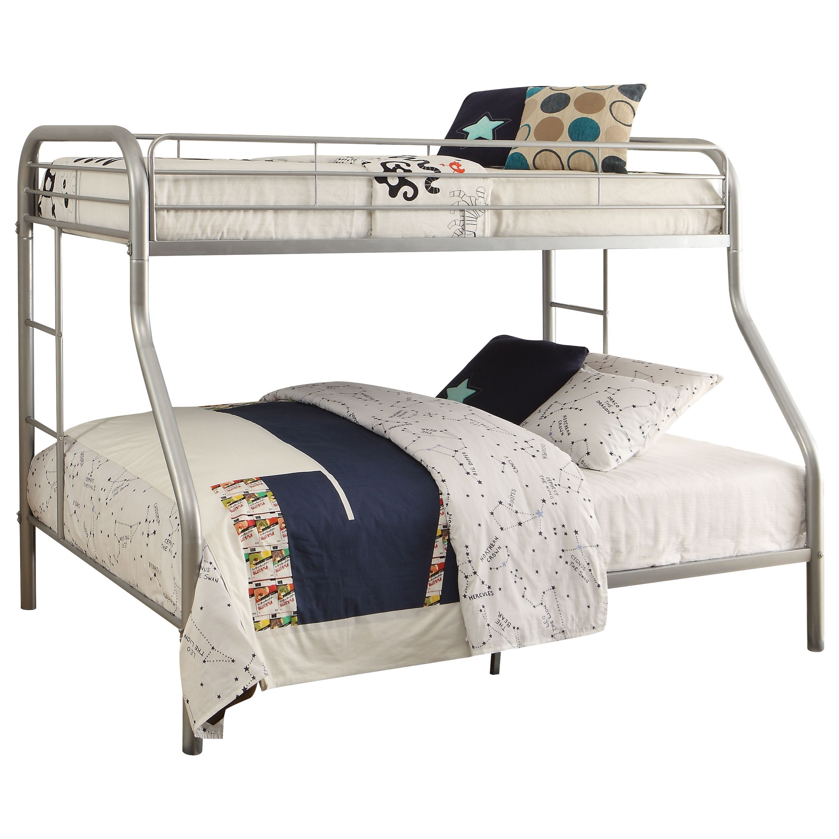 Acme Furniture Tritan 02052SI Kid s Extra Large Twin Over Queen
