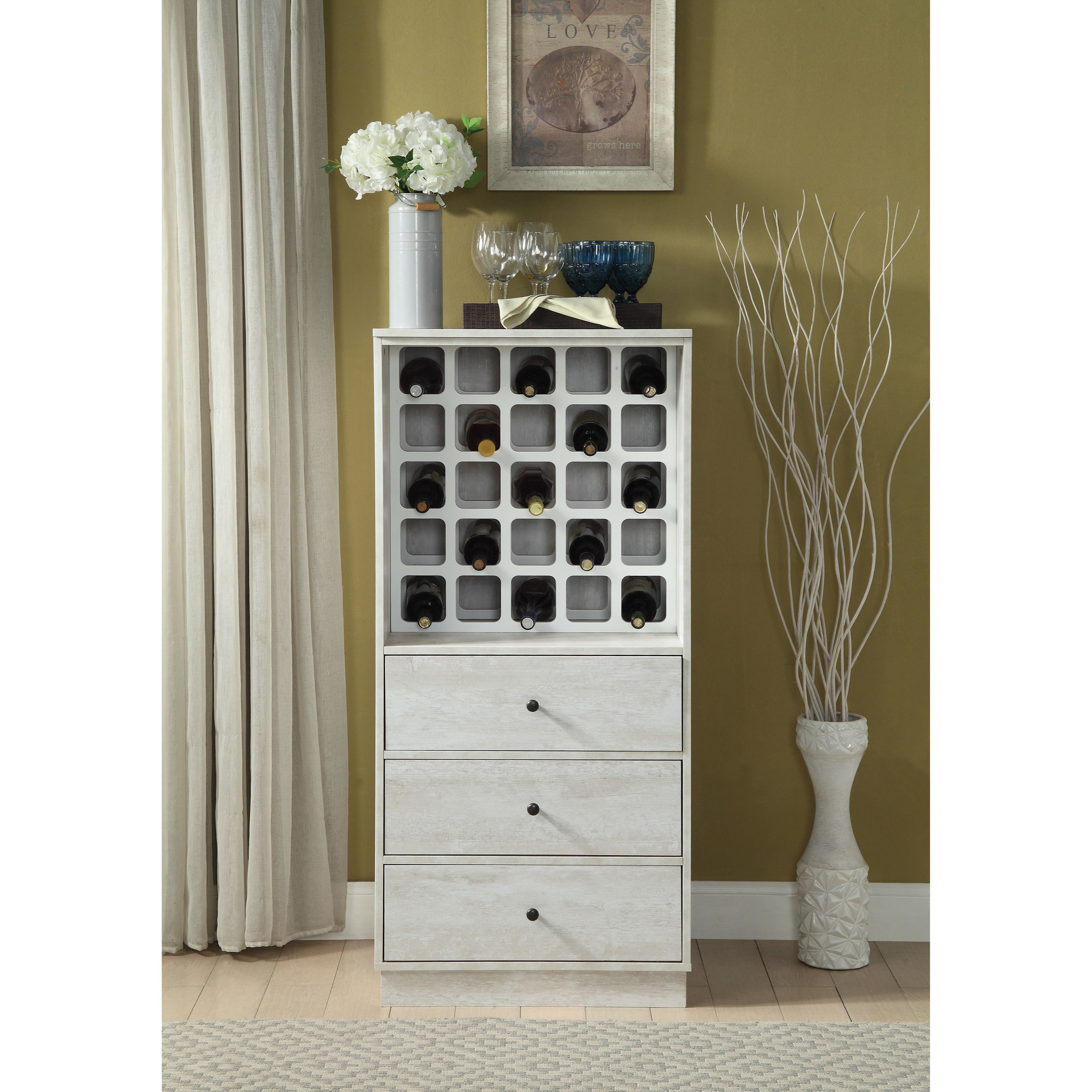 White wine store cabinet tall
