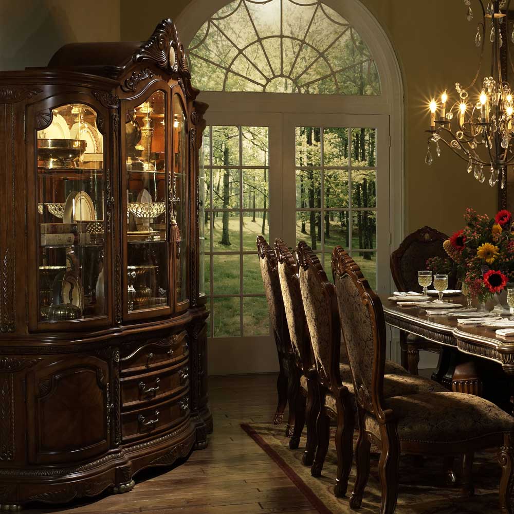Michael Amini Cortina 65005 Beautiful Cherry China Top and Buffet