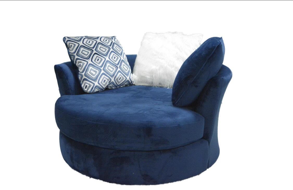 Albany 8642 118247032 Groovy Navy Swivel Chair Schewels Home Chair a Half