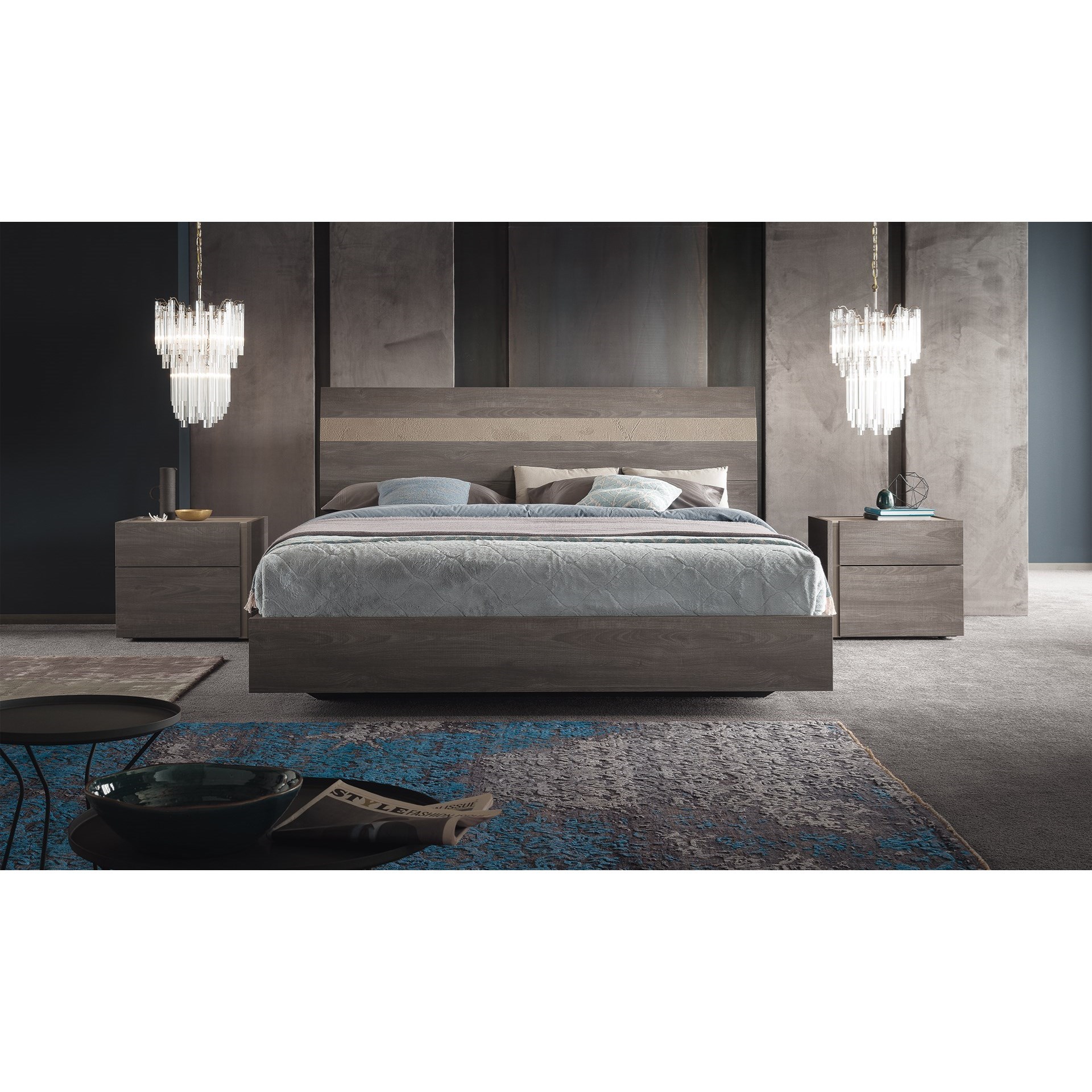 Contemporary queen clearance platform bed
