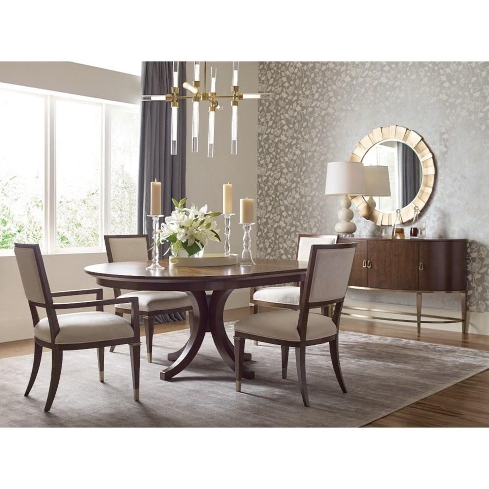 Round dining room table sales with leaf and chairs