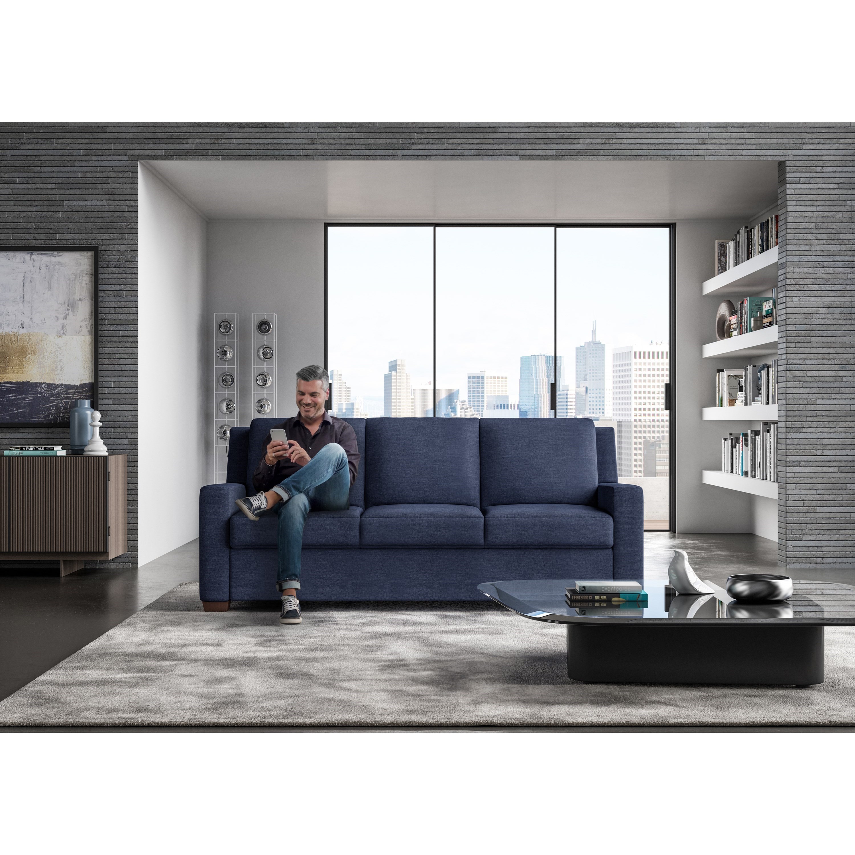American leather lyons sleeper clearance sofa