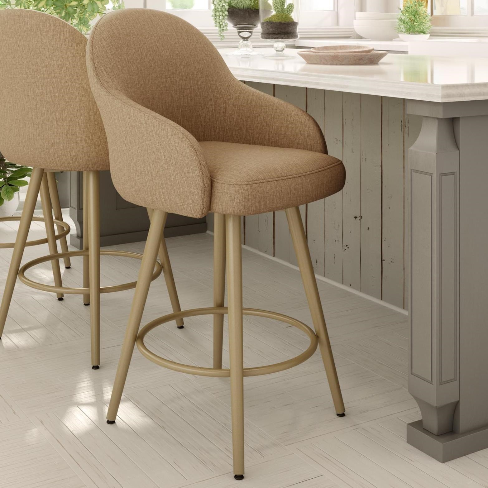 Amisco ronny swivel bar stool with cushioned seat & backrest 41442 outlet