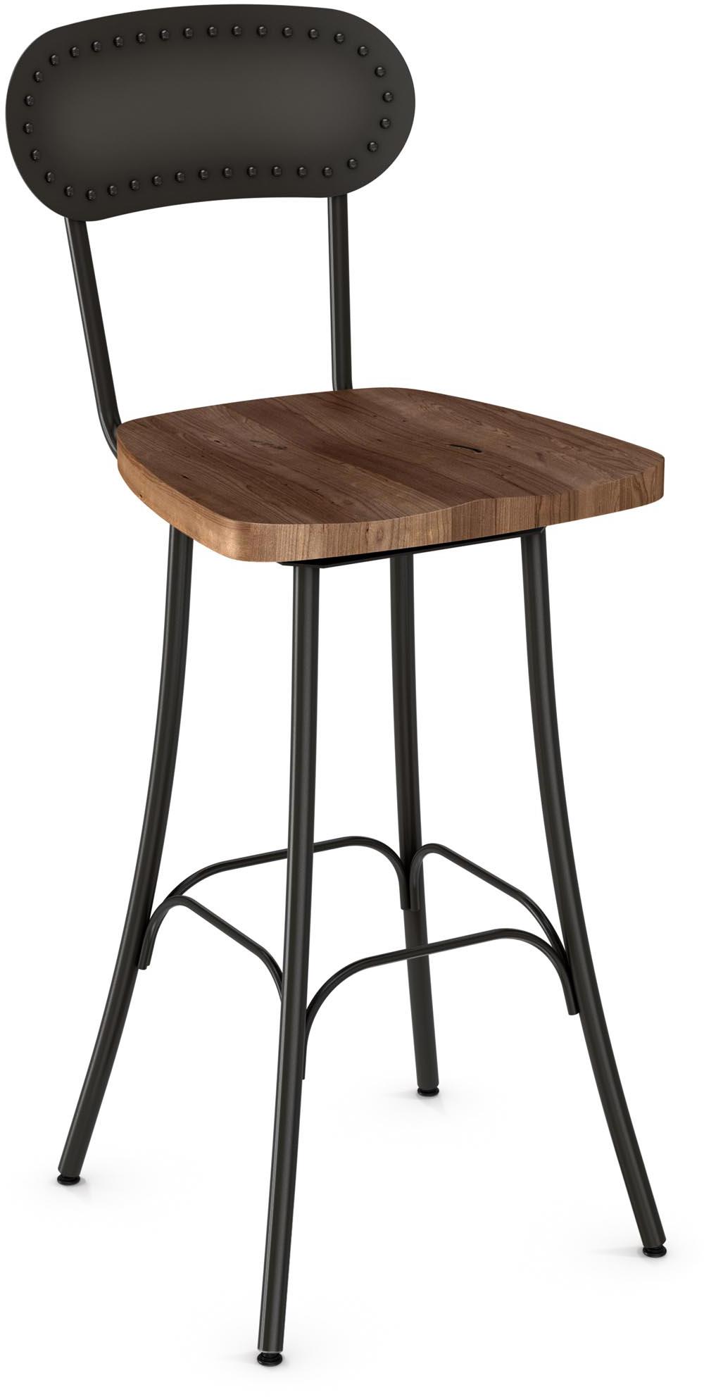 Amisco Industries Amisco Akers Swivel Bar Stool Stools: Wood