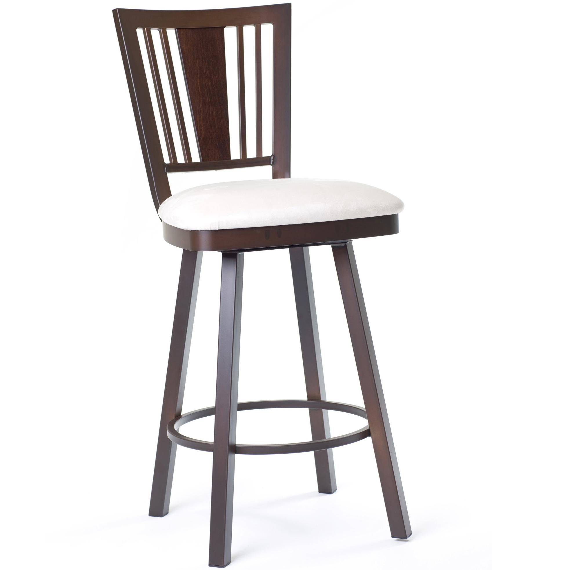 Amisco Countryside 41406 26 Customizable 26 Madison Swivel Counter Stool with Spindle Back Belfort Furniture Bar Stools