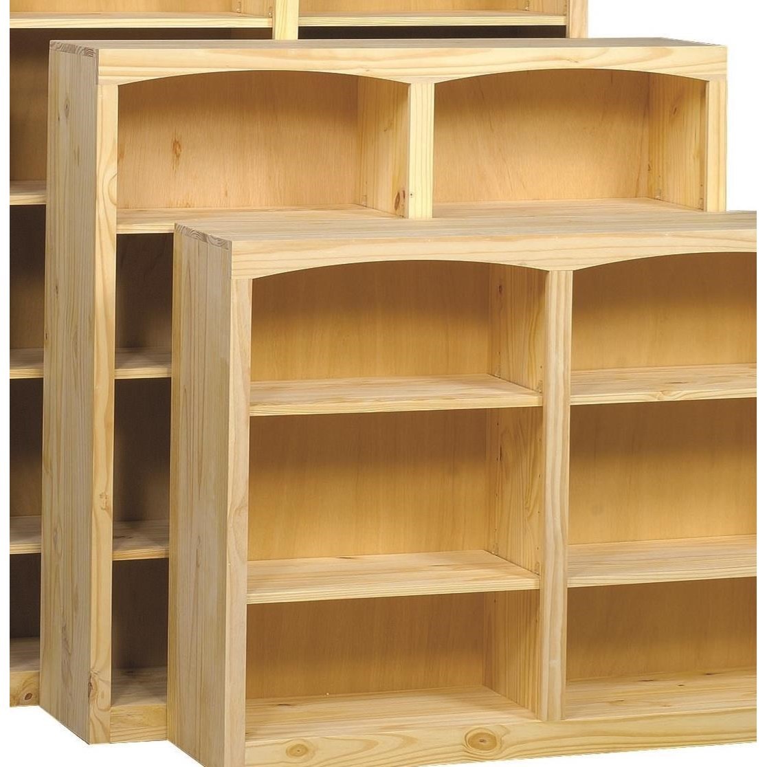 Pine wood store bookcase
