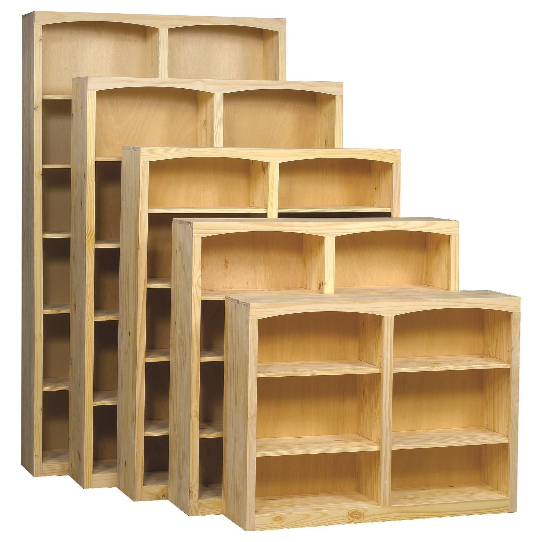 Archbold Furniture Pine Bookcases AH 4848 Solid Pine Bookcase with