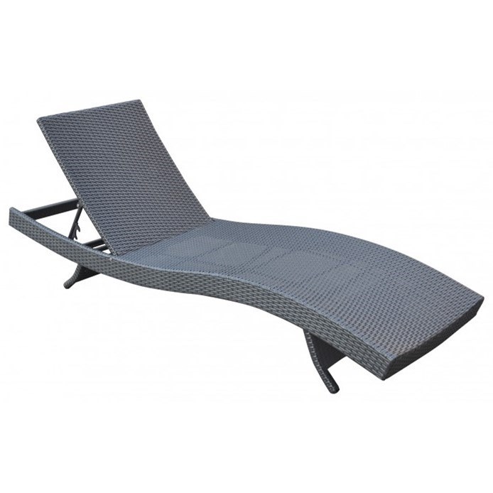 Aluminum wicker store chaise lounge