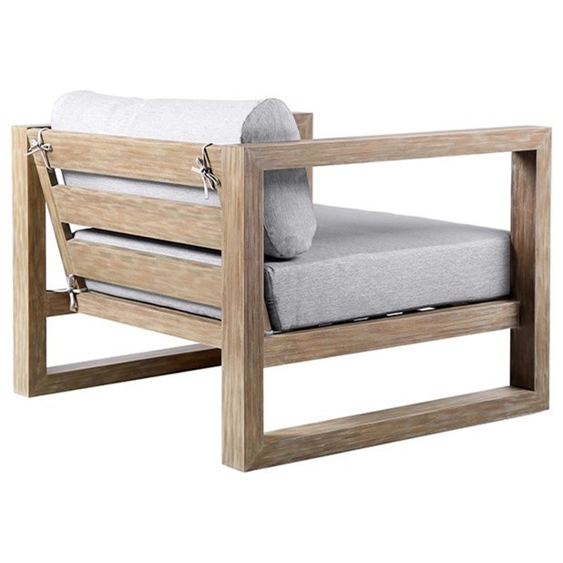 Armen Living Paradise LCPRCHLALT Outdoor Patio Eucalyptus Wood