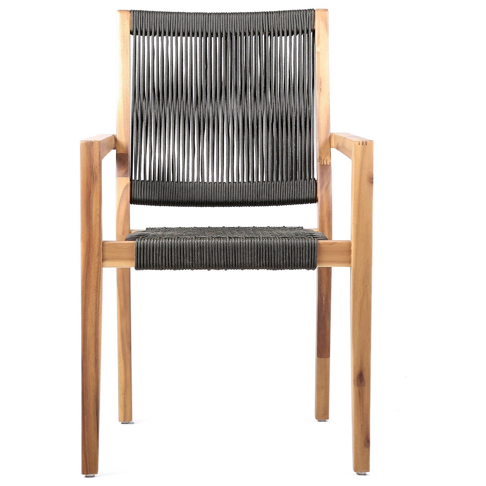 Armen Living Sienna SETODDI5LT 5 Piece Outdoor Patio Acacia Wood Dining Set with Teak Finish Michael Alan Furniture Design Outdoor Dining Sets